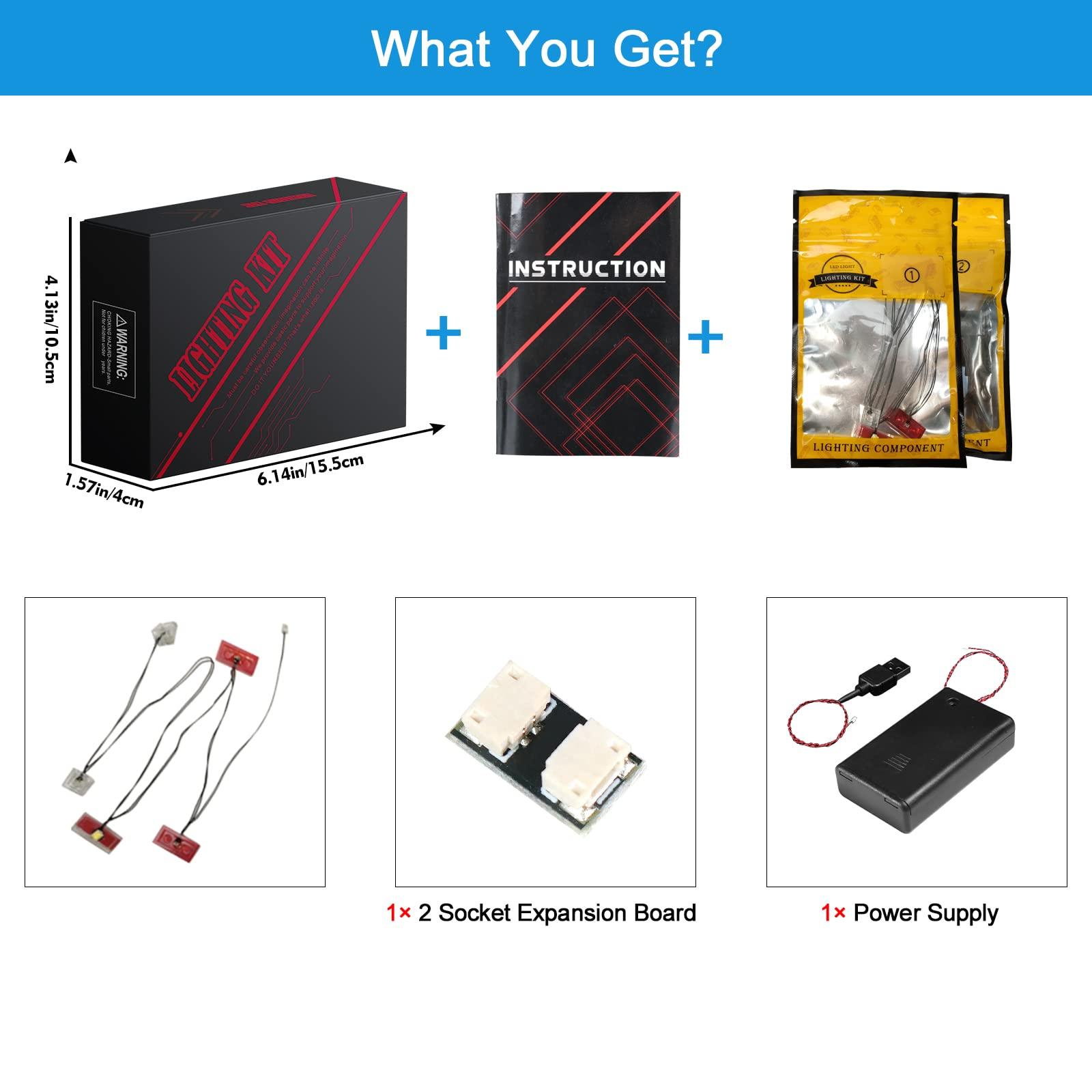 VONADO LED Light Kit Compatible with Lego Speed Champions Ferrari 812 Competizione 76914, DIY Lighting Set Compatible with Lego Ferrari 76914 Race Vehicle (NO Model) - Image 5