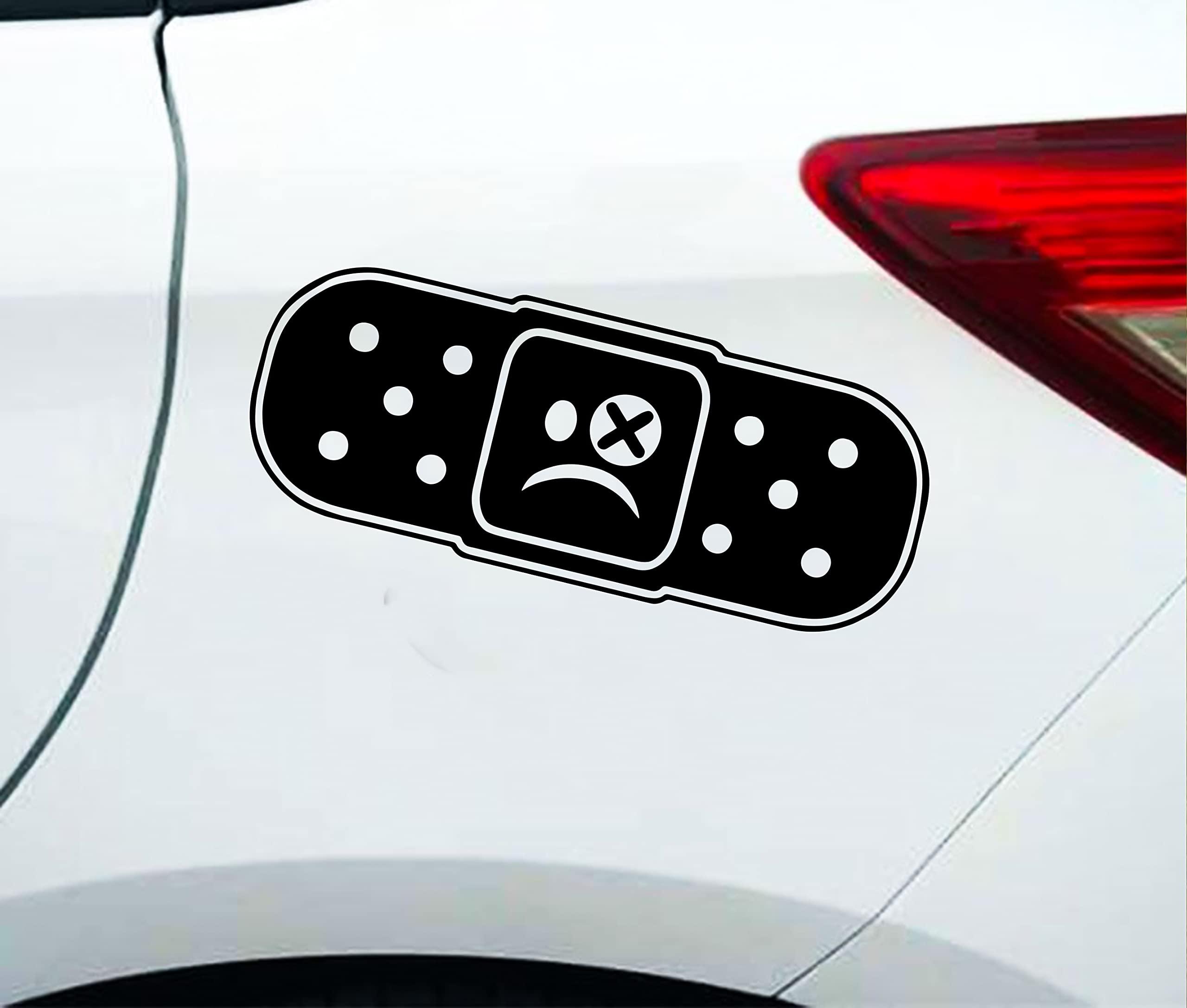 WSQ Band Aid Ouch Japanese Vinyl Decal Sticker Premium Quality Vinyl Black for Car Bumper Truck Van SUV Window Wall Boat Cup Tumblers Laptop or Any Smooth Surface Size 6 Inches - Image 4