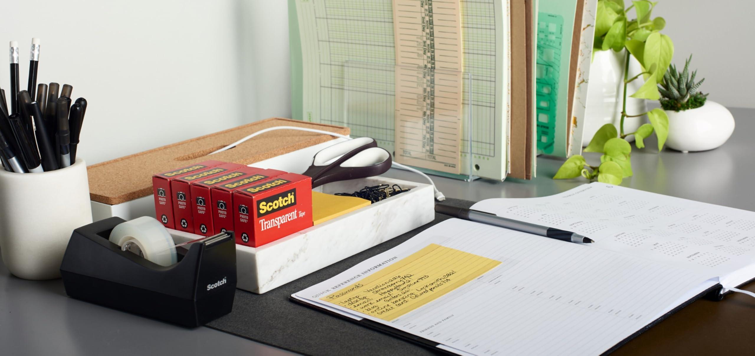 Scotch Transparent Tape, Clear Tape Engineered for Office and Home Use, 1 Inch Core 3/4 in x 1000 in, 3 Boxes - Image 4