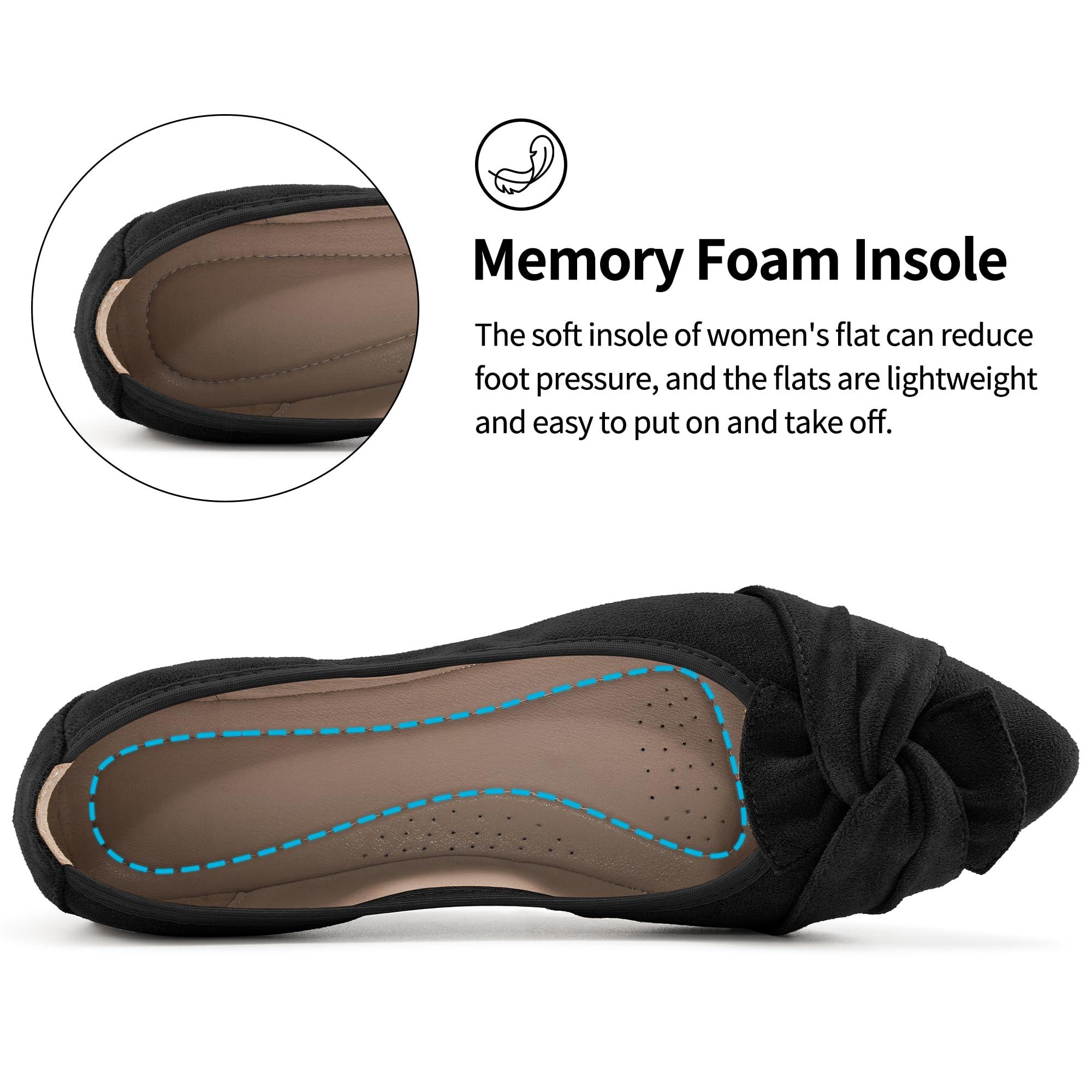 Aomigoct Ballet Flats for Women Dressy: Pointed Toe Comfortable Wedding Womens Flats - Casual Work Walking Shoes - Image 5