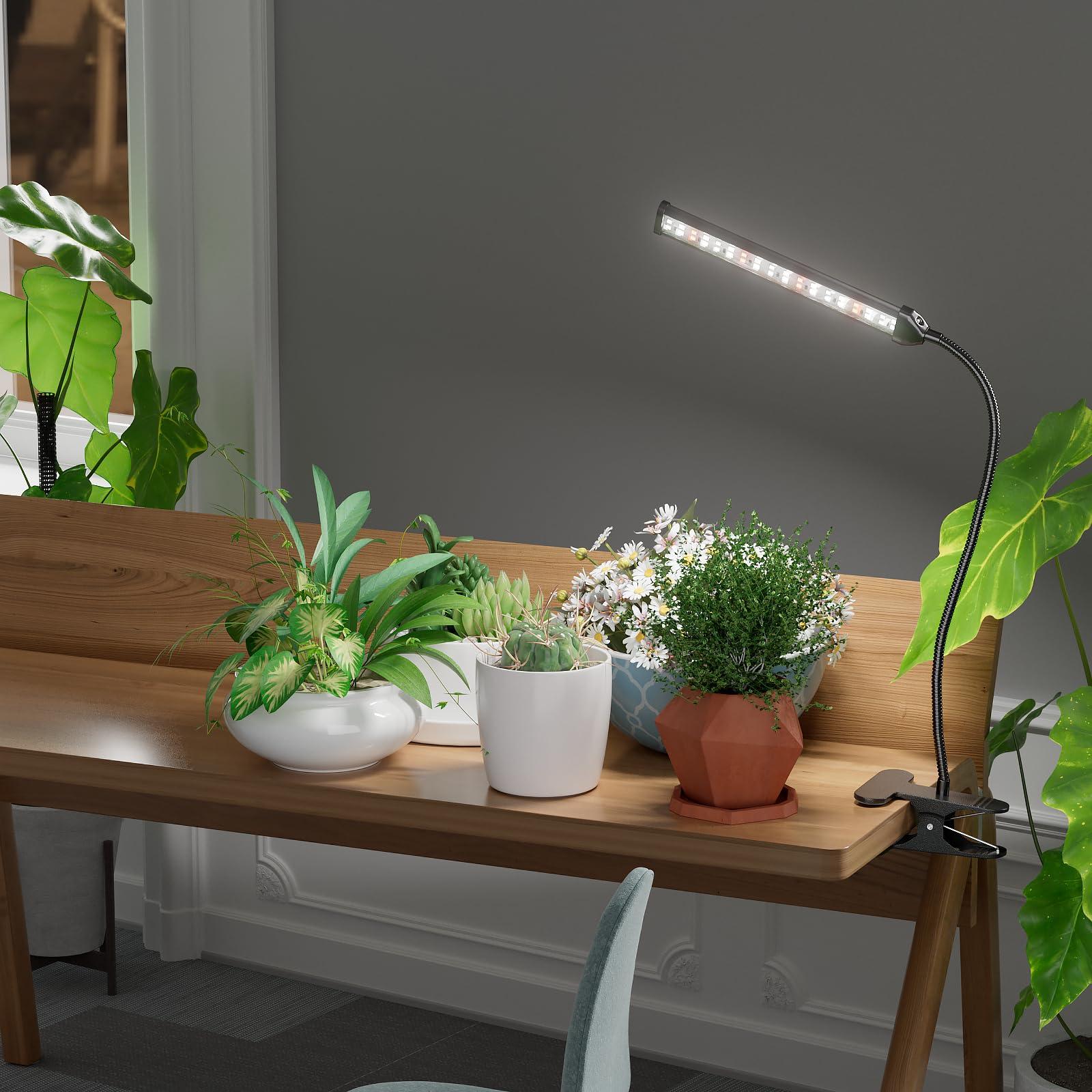 GooingTop Grow Light LED Growing Lamp,6500K 50W Full Spectrum 72 LED Gooseneck Plant Lamp Clip-on Desk for Indoor Plants Seed Starting,Lighting Brightness Adjustable,Timer 4 8 12 18Hrs - Image 3