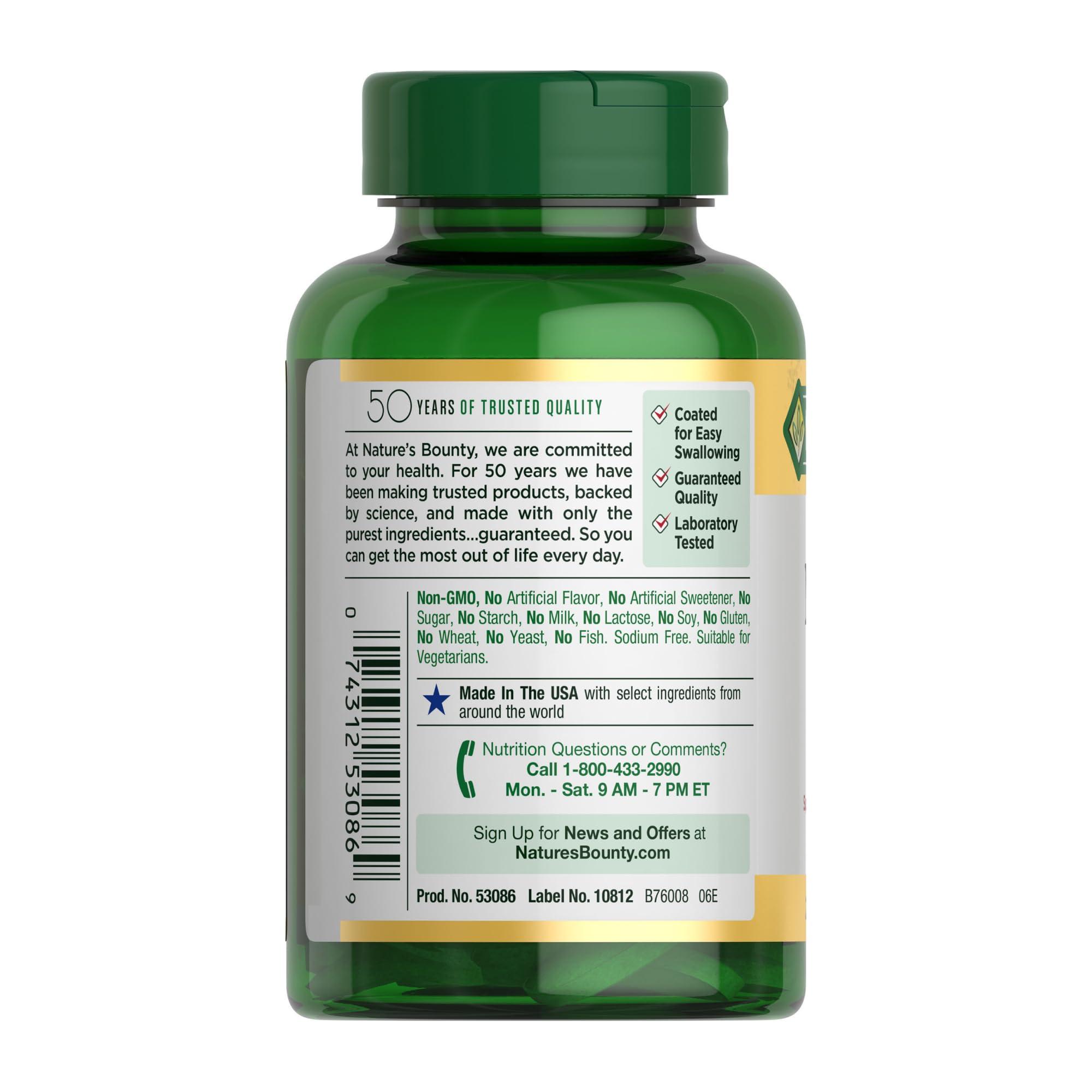Nature's Bounty Magnesium Supplements - Magnesium 500 Mg Tablets for Bone & Muscle Health, 200 Count (Pack of 1) - Image 8