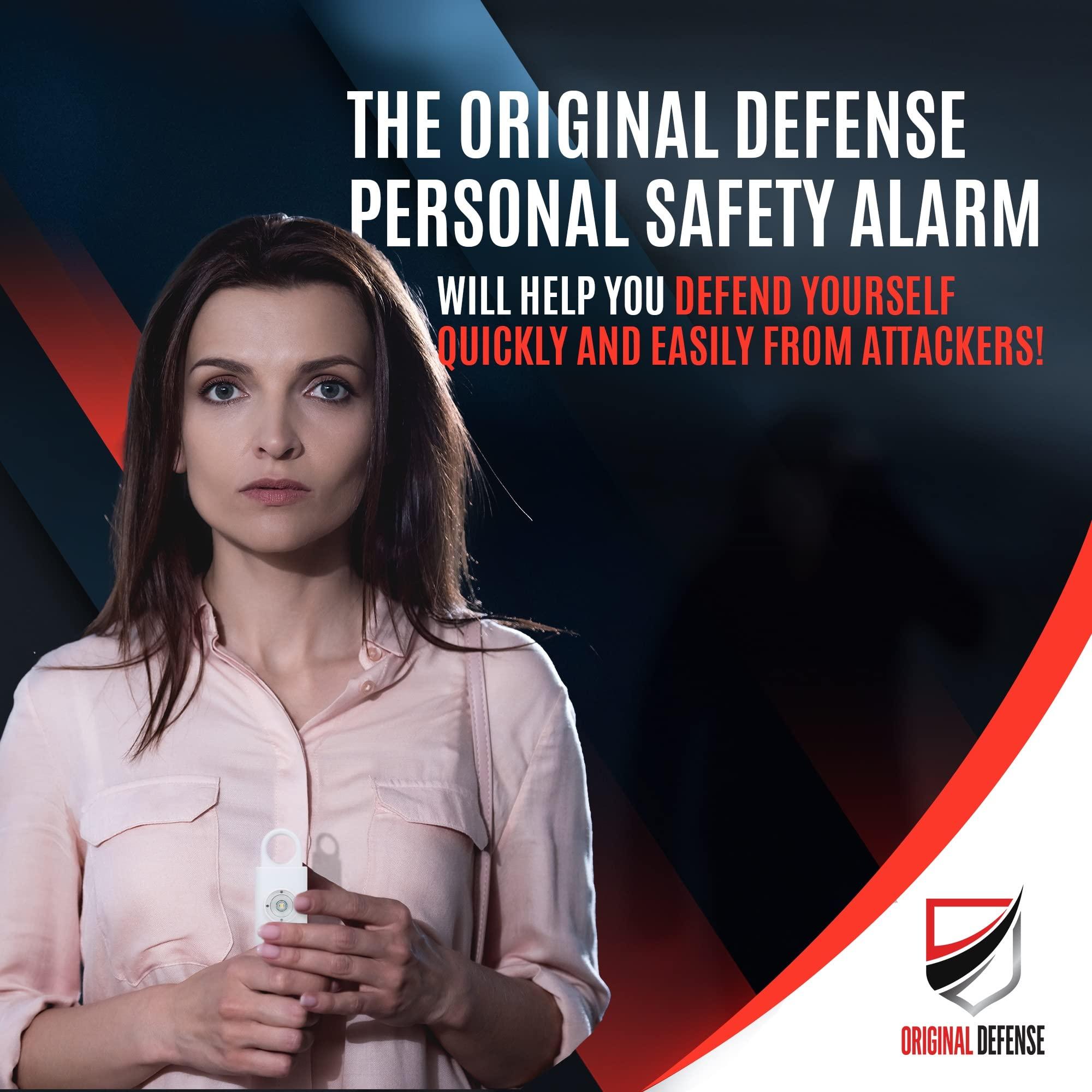 Original Defense® Siren Self-Defense Alarm (White) - 130 dB Keychain Alarm with LED Strobe Light for Women, Children, and Elderly - Police Recommended - Image 4