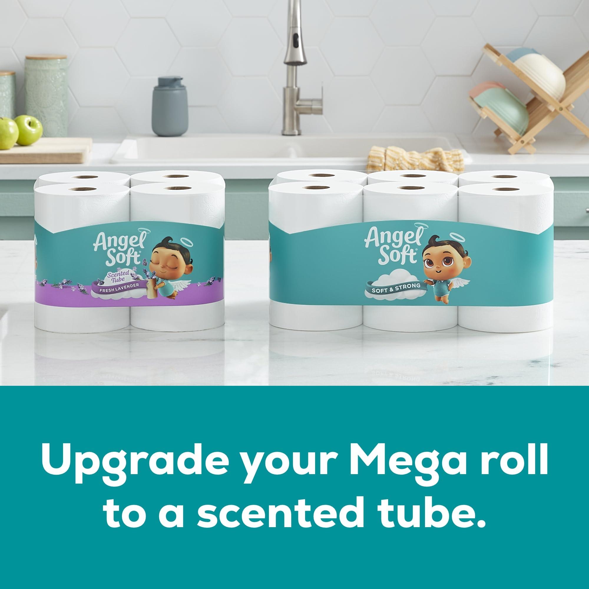 Angel Soft Toilet Paper, 4 Mega Rolls = 16 Regular Rolls, Soft and Strong Toilet Tissue - Image 6