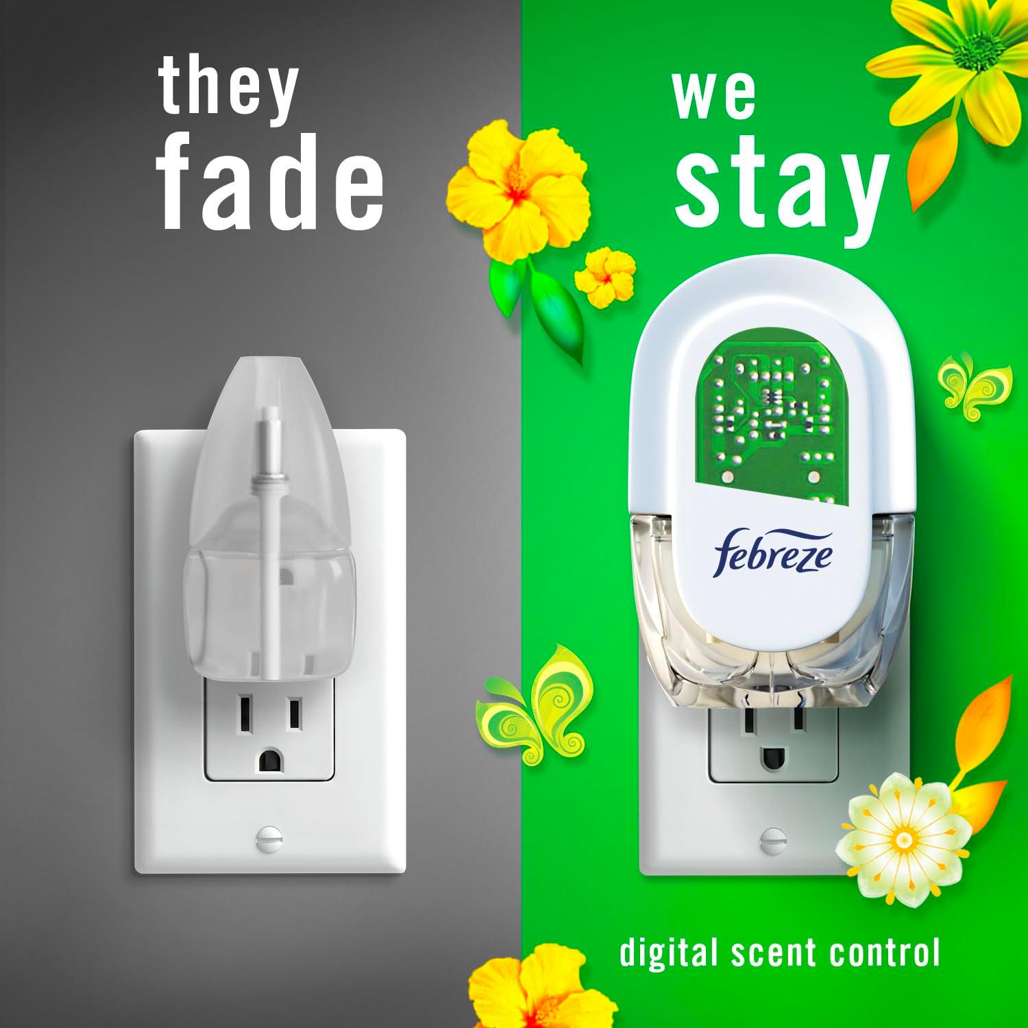 Febreze Odor-Fighting Fade Defy PLUG Air Freshener, Gain Moonlight Breeze, Gain Original, 0.87 fl. oz. Oil Refills, 4 Refills (2 of Each) - Image 7