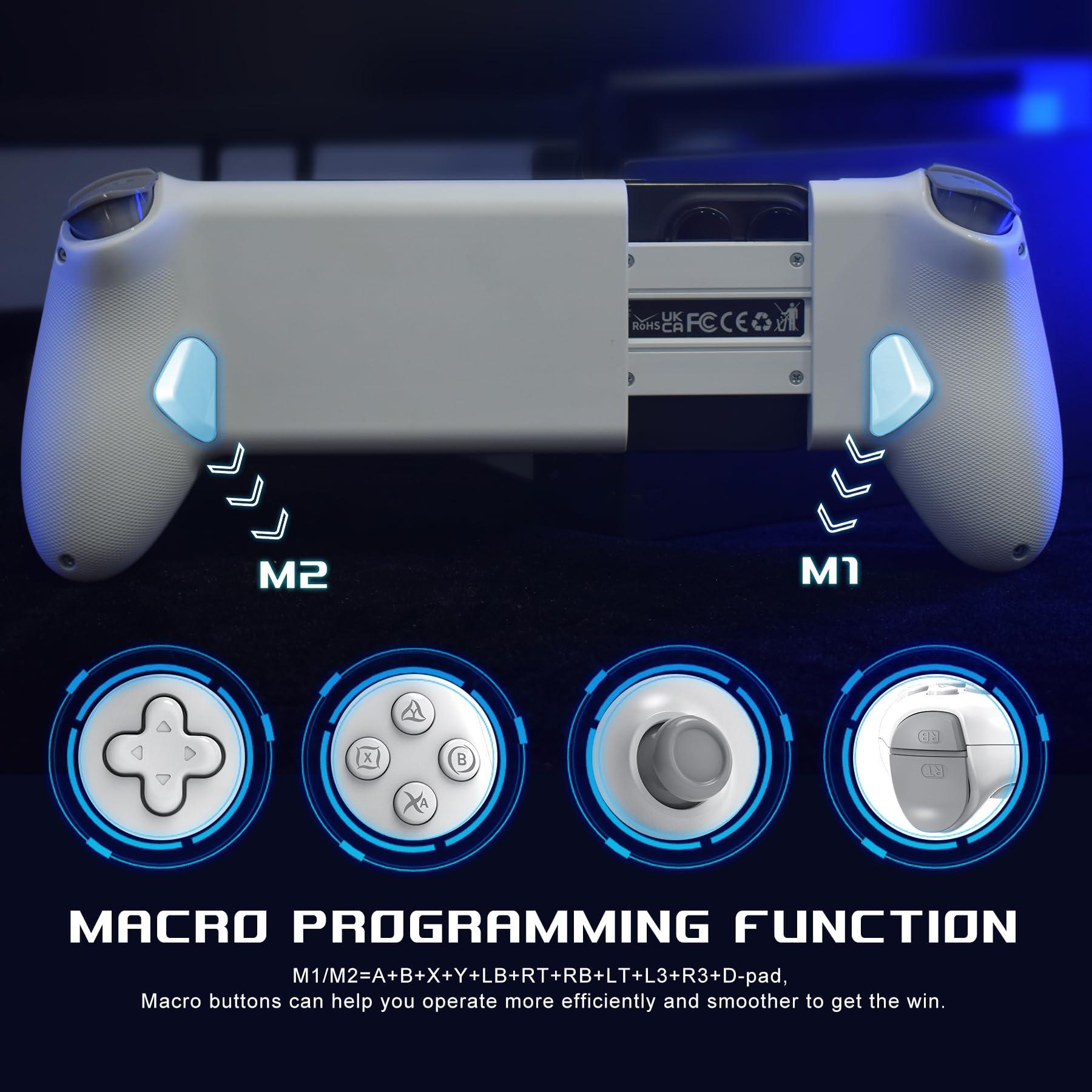 arVin USB C Mobile Gaming Controller for iPhone 16/15 Series & Android (USB-C) Plug & Play - Remote Play for PS5/PS4/Xbox/PC Consoles, Cloud Game, Emulator, with Hall Effect Joysticks/Turbo/Back keys - Image 7