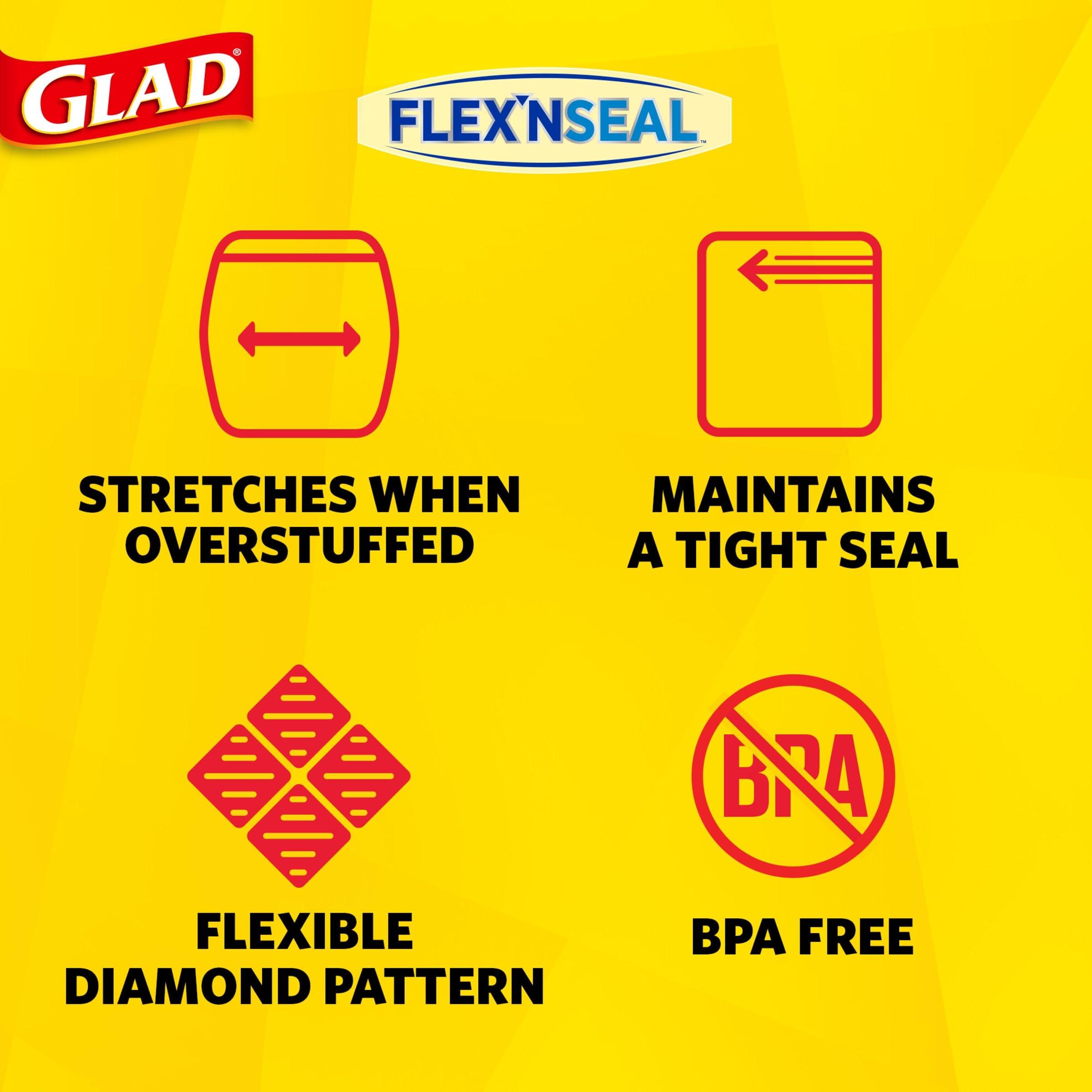 GladFlex'N Seal Freezer Storage Plastic Bags, Quart, 35 Count, Pack of 4 (Package May Vary) - Image 4