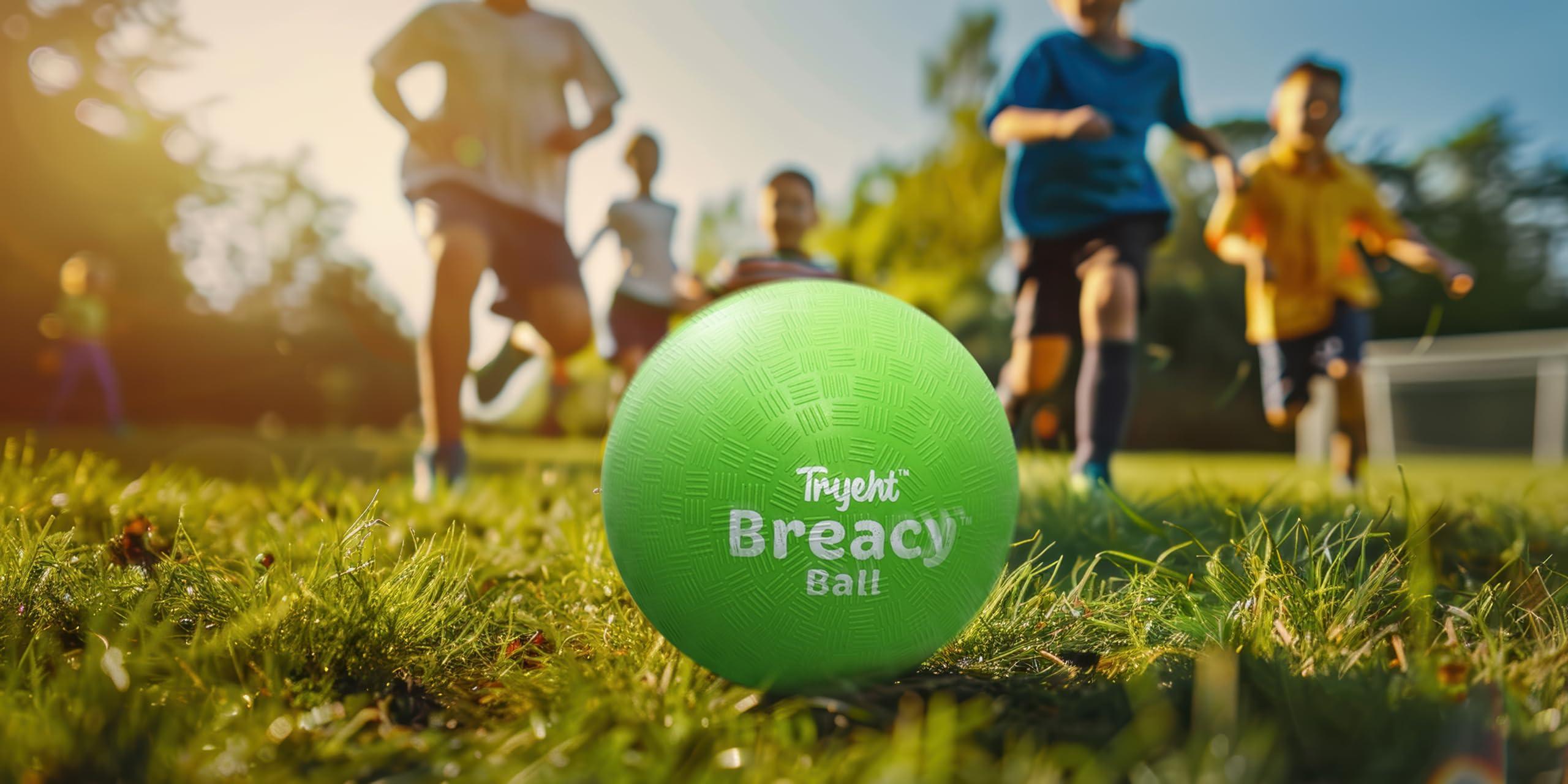 Tryeht Self Inflating Ball 5", Rubber New Feel Breacy Ball, Hi Bouncy, Never Need Pump, Neon Green, Playground Balls, Handball, Dodgeballs, Picnic and School Play in and Outdoor - Image 9