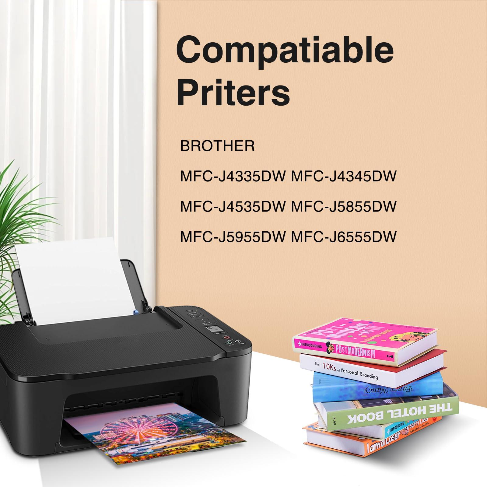 LC406 LC406XL Ink Cartridges Replacement for Brother Printer LC 406 406 XL for MFC-J4335DW MFC-J5855DW MFC-J6555DW MFC-J4535DW MFC-J6955DW MFC-J4345DW MFC-J5955DW - 4 Pack High Yields BK/C/M/Y - Image 2