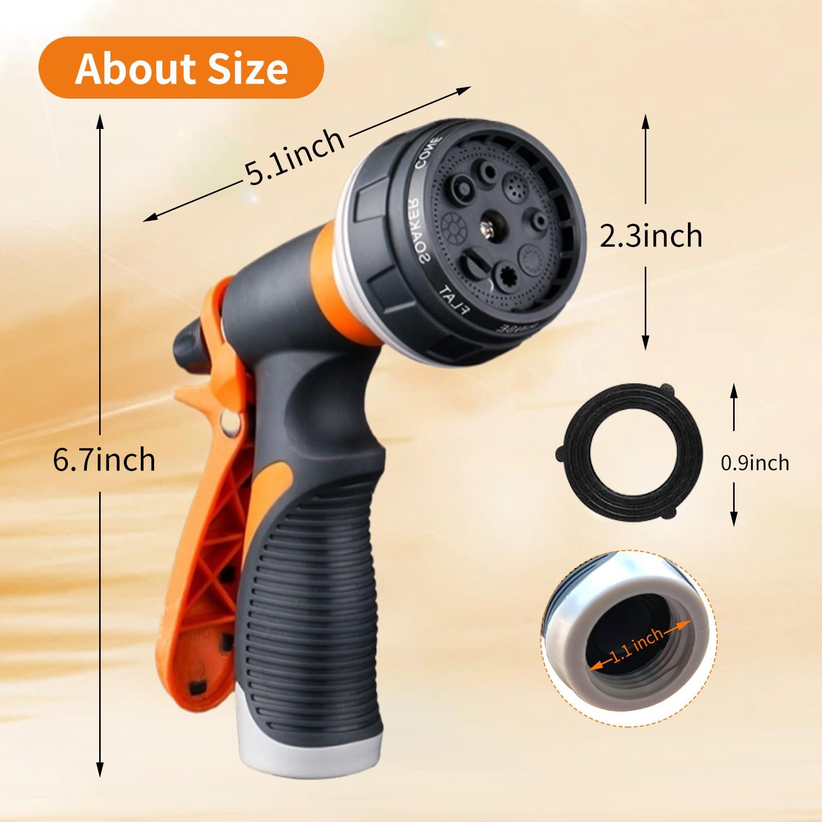 Garden Hose Nozzle Sprayer,Water Hose Sprayer with 8 Adjustable Spraying Modes,2 Pack High Pressure Nozzle Sprayer,Leak Proof Hand Sprayer for Watering Plants, Car and Pet Washing - Image 3