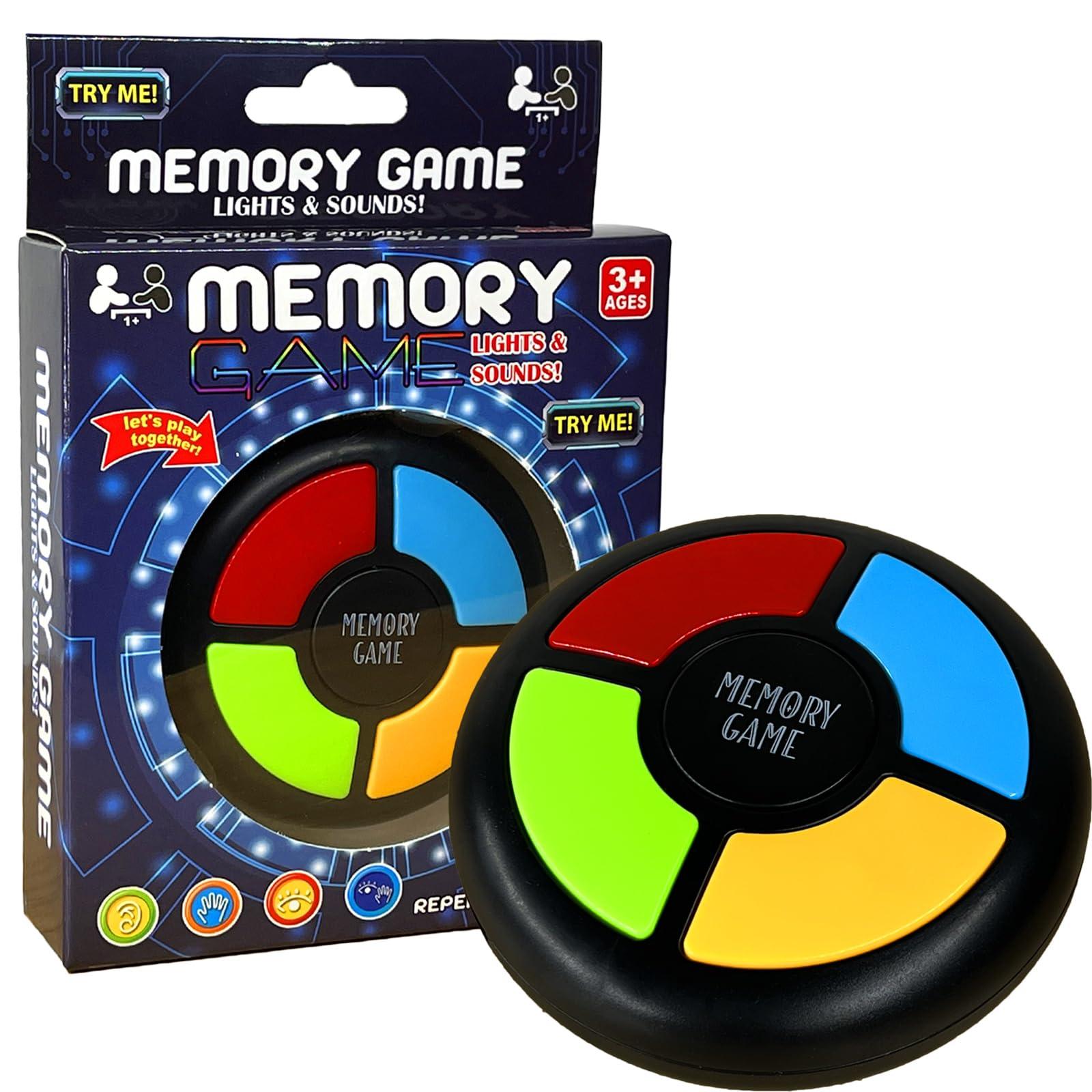 tingbowie Light Up Memory Game Handheld Electronic Toys Color Memorizing Classic Board Games Quiz Game with Lights and Sounds (907) (907) - Image 1