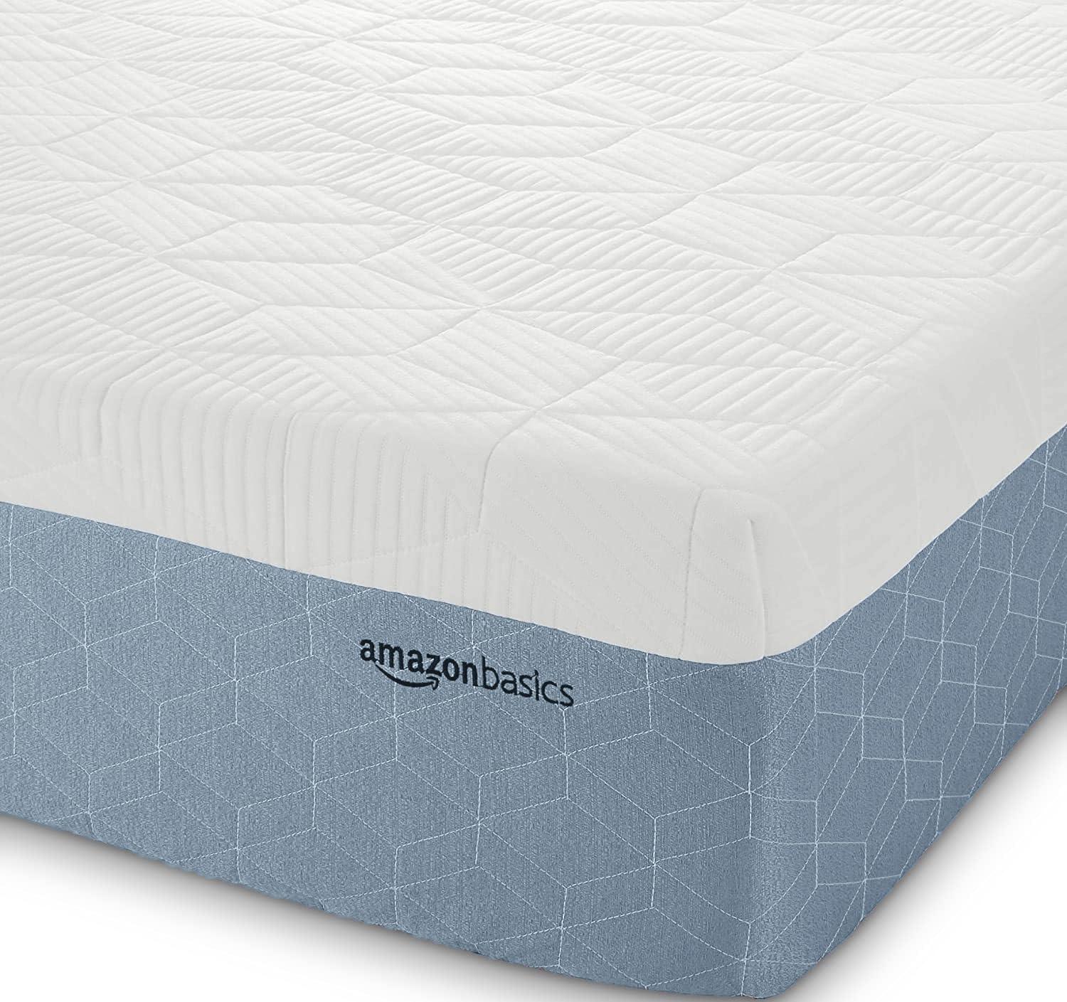 Amazon Basics Memory Foam Mattress, Medium Firm, Cooling Gel, King Size Mattress, CertiPUR-US® Certified Foam, 80 x 76 x 12 inches, White/Gray - Image 3
