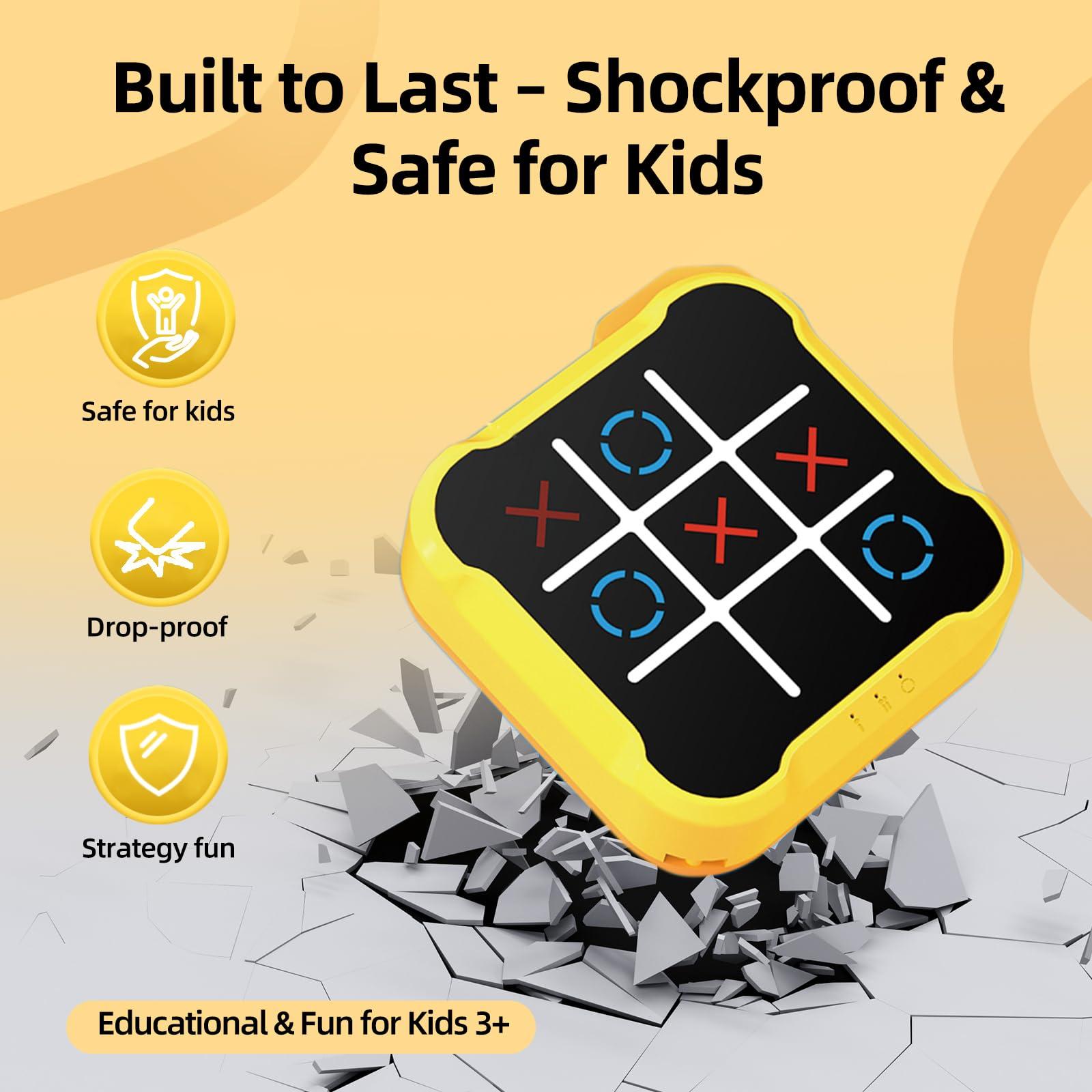 COUOMOXA Tic Tac Toe Games for Kids: 4-in-1 Portable Sensory Puzzle Game - 6 7 8 9 10 11 12 Years Old Kids Electronic Toy for Travel Home School - Christmas Birthday Gift for Boys Girls - Image 7