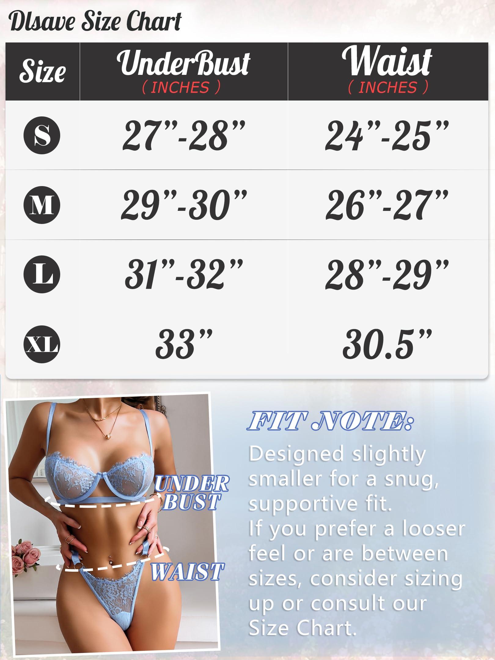 Dlsave Sexy Lingerie for Women Eyelash Lace Mesh Matching Bra and Panty Sets Push Up Lace Bralette 2 Piece Lingerie Set - Image 5