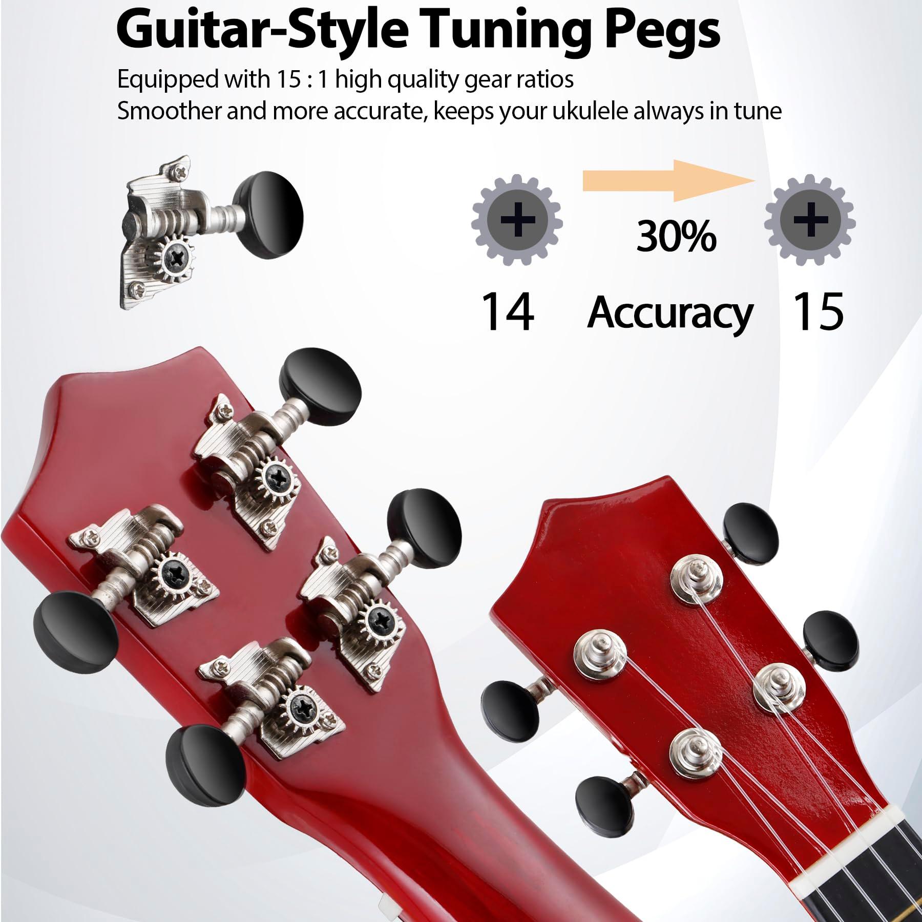 Saicool Soprano Ukulele Beginner Kit, 21 Inch Ukelele with Gig bag and Digital Tuner for Beginners, Natural - Image 6
