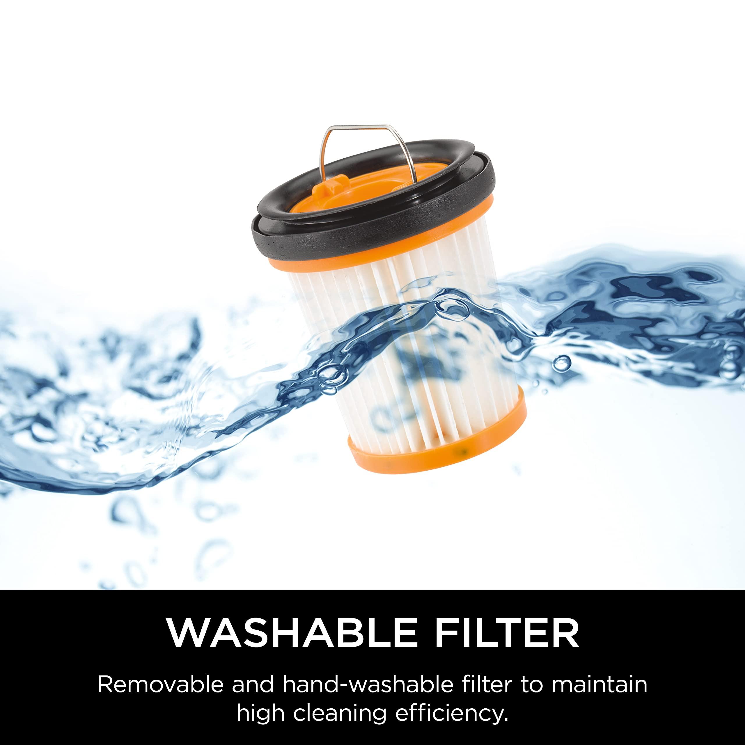 Shark WV201 WANDVAC Handheld Vacuum, Lightweight at 1.4 Pounds with Powerful Suction, Charging Dock, Single Touch Empty and Detachable Dust Cup,Graphite, Slate - Image 10