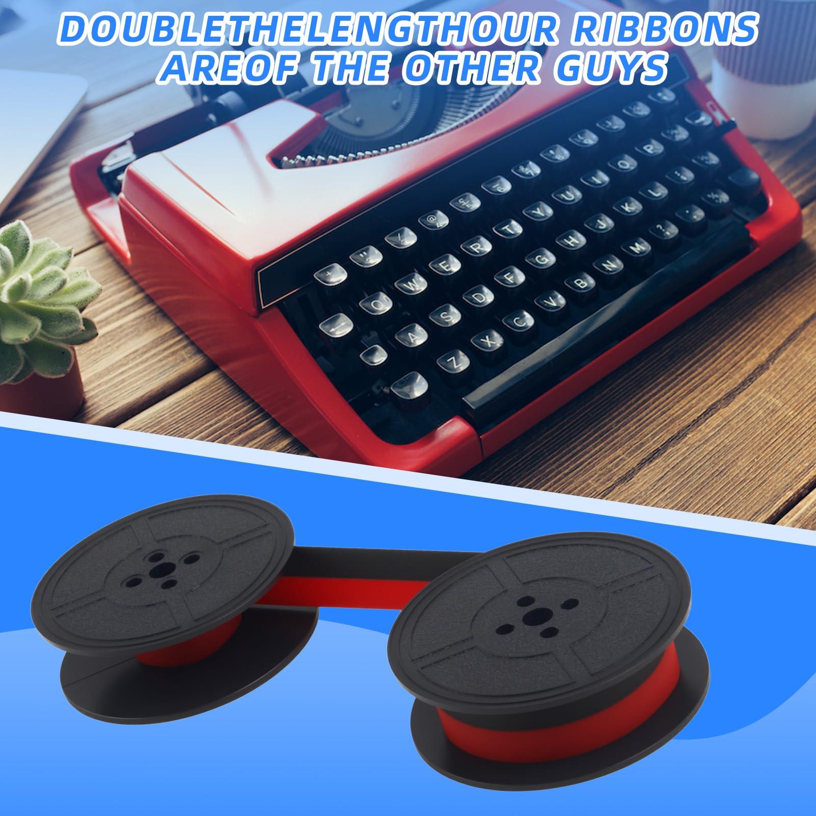 2 Pack Universal Typewriter Ribbon Twin Spools - Red & Black Ink Ribbon Replacement for Vintage Manual Typewriters - Image 5