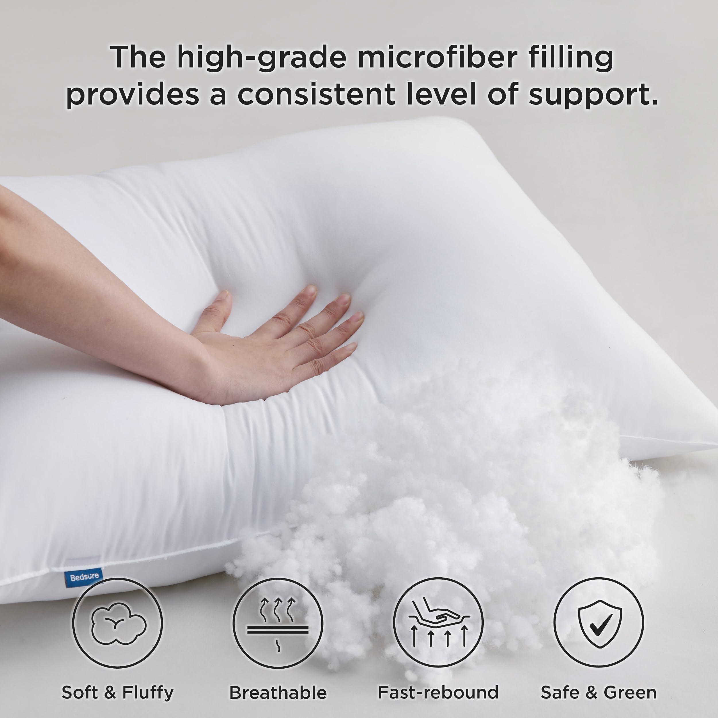 Bedsure Pillows Queen Size Set of 2 - Soft Bed Pillows for Sleeping 2 Pack, Fluffy and Supportive, Hotel Quality, Original Down Alternative Filling for Side, Back Sleepers - Image 4