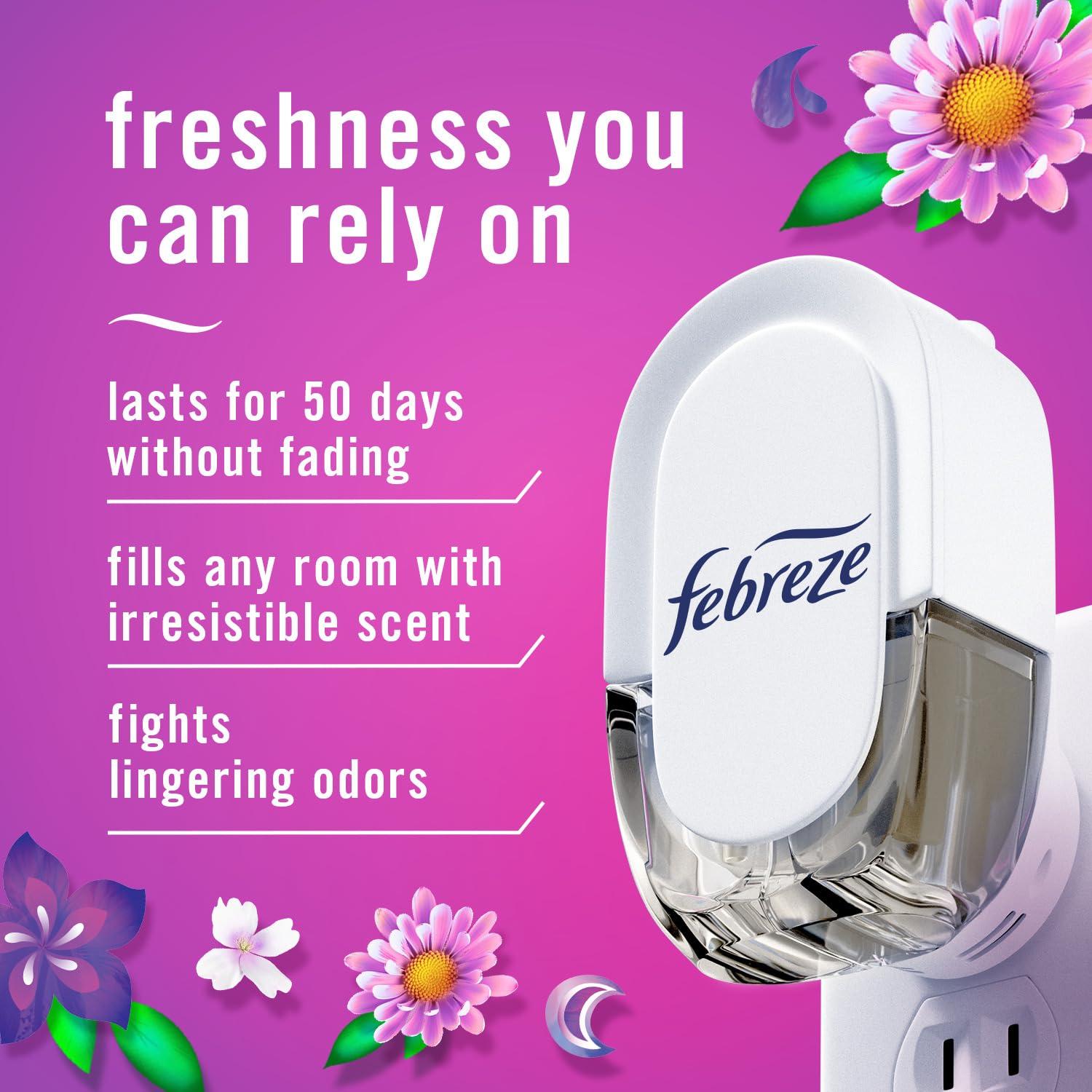 Febreze Odor-Fighting Fade Defy PLUG Air Freshener, Gain Moonlight Breeze, Gain Original, 0.87 fl. oz. Oil Refills, 4 Refills (2 of Each) - Image 9