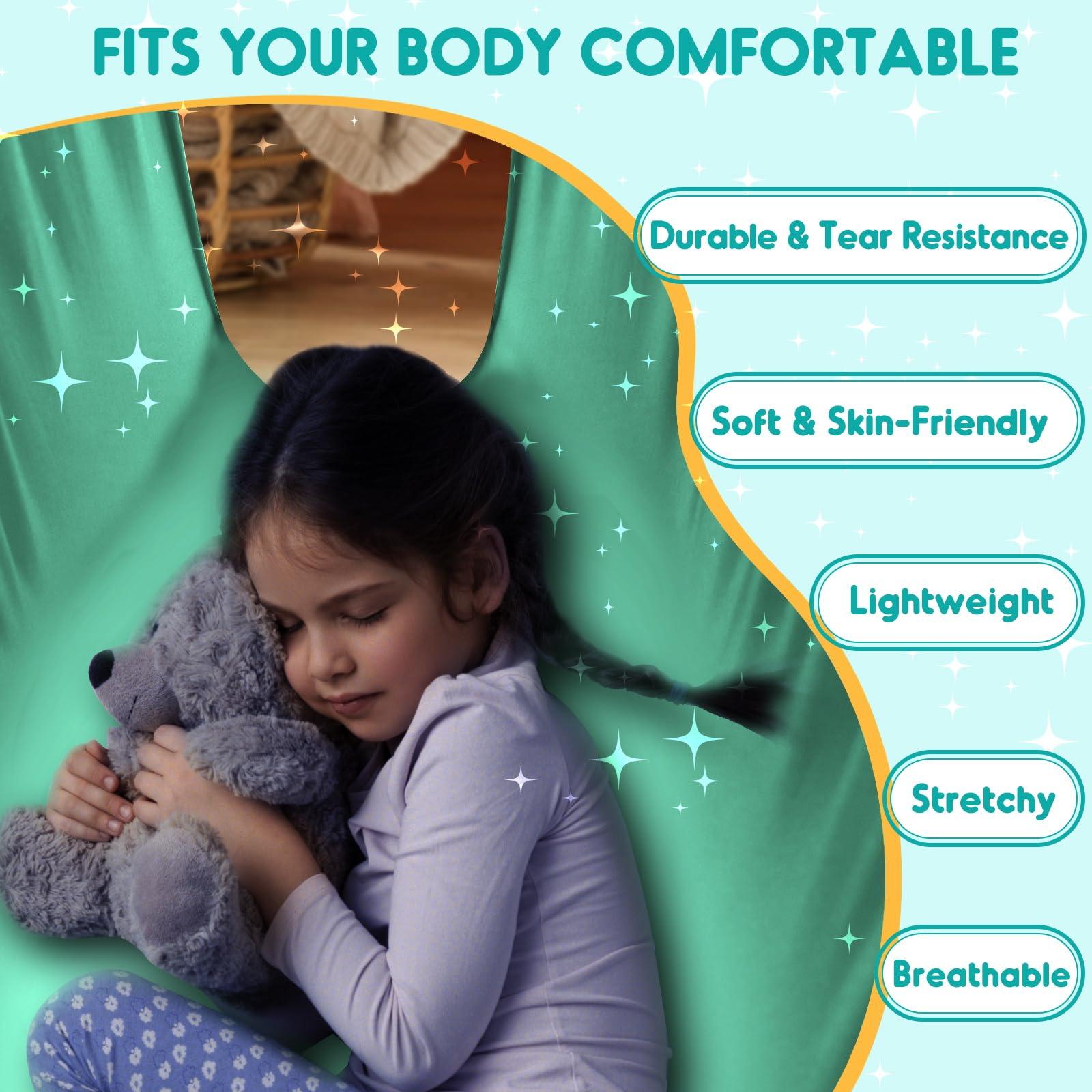 Chihee Sensory Swing Therapy Swing Hammock Indoor Outdoor for Kids,Hardware Included,Soft Breathable Nylon Cuddle Swing Joy Hammock for Child Adult with Autism,ADHD,Aspergers,Sensory Integration - Image 2