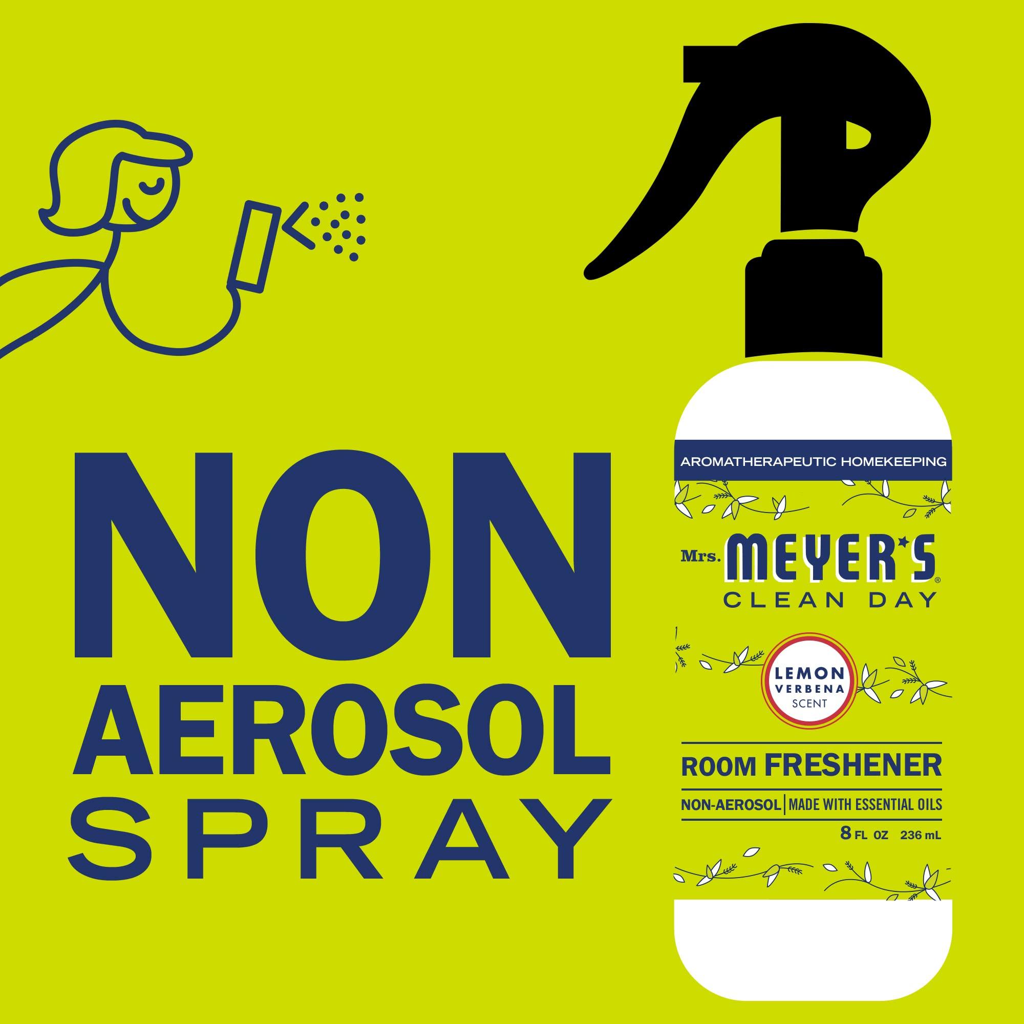 MRS. MEYER'S CLEAN DAY Lemon Verbena Air Freshener Spray for Bathrooms, Aromatherapeutic Homekeeping with Essential Oils, Non-Aerosol, Garden-Inspired Scent, 8 fl oz (Pack of 1) - Image 4
