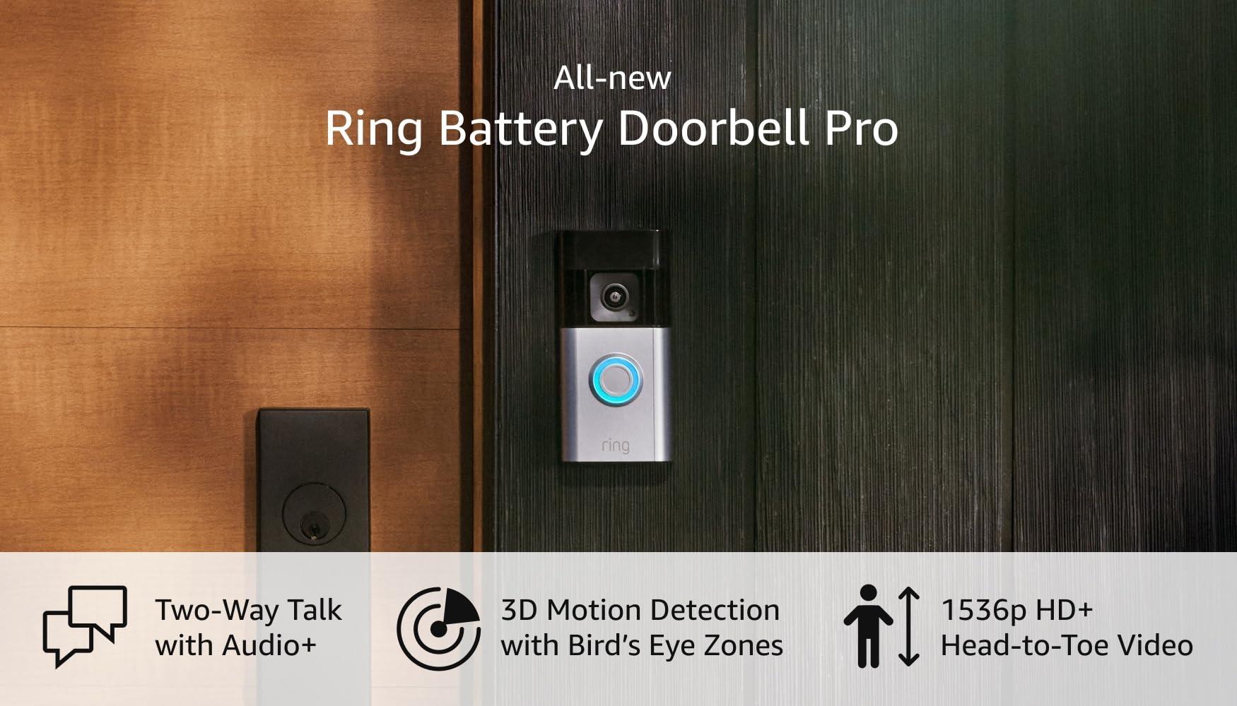 Ring Battery Doorbell Pro (newest model), Two-Way Talk with Audio+, 3D Motion Detection, and 1536p HD+ Head-to-Toe Video - Image 9