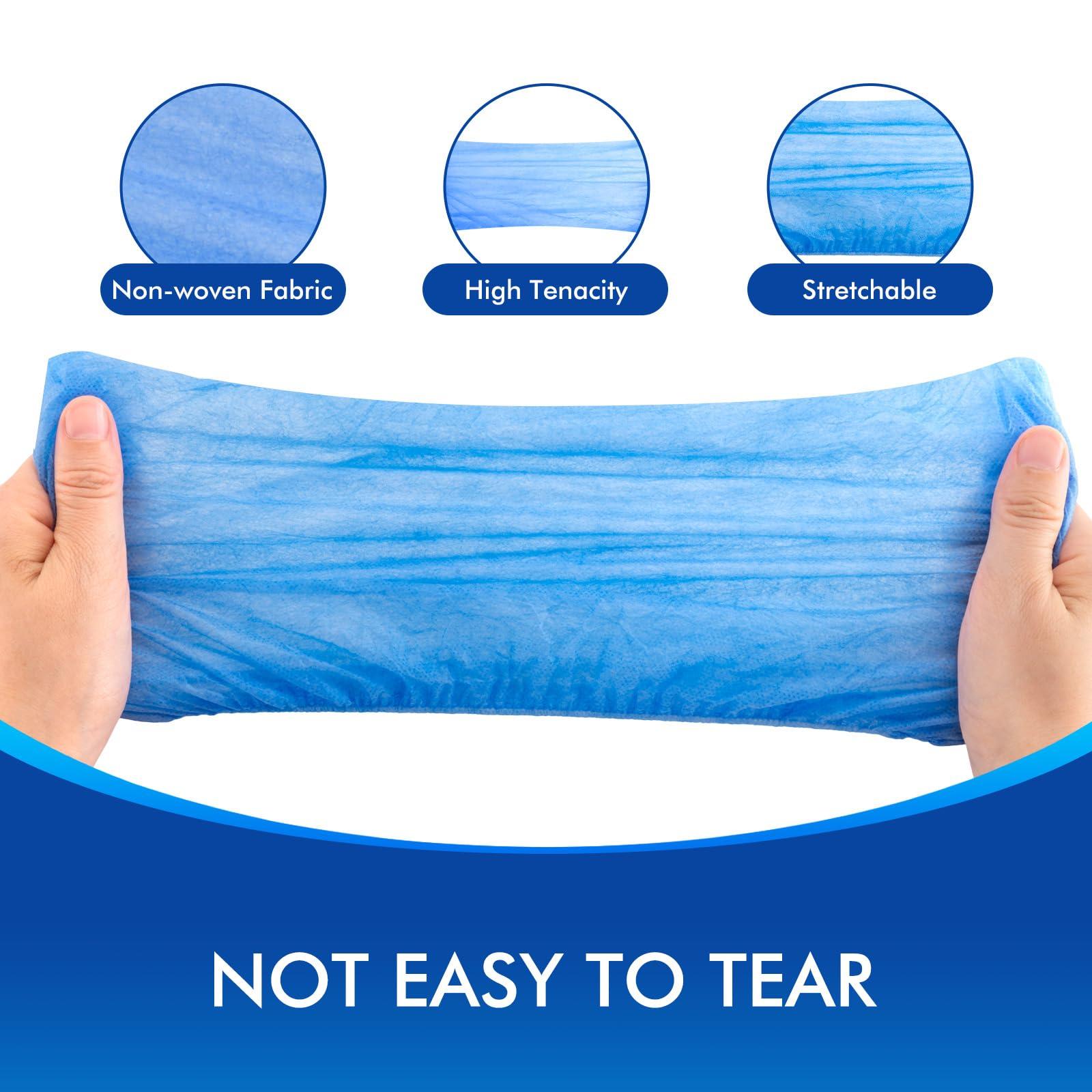 100 Pieces (50 Pairs) Shoe Covers Disposable for Automatic Shoe Cover Dispenser, Premium Non-Woven, Durable, Non-Slip, T buckle Shoe Covers Disposable for Shoe Cover Machine for US 6 to 14 Size - Image 3