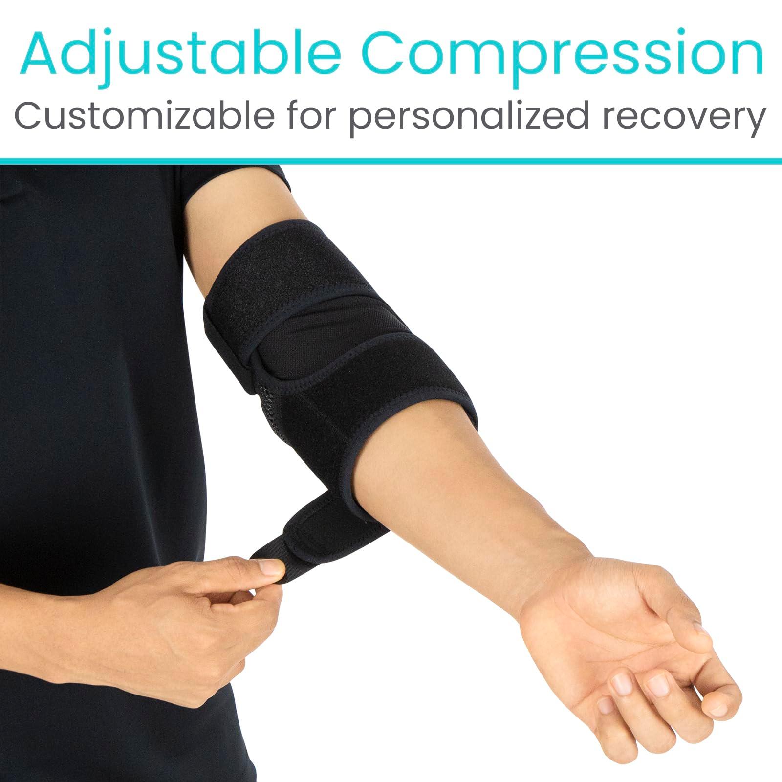 Vive Elbow Brace - Tennis Compression Sleeve - Wrap for Golfers, Bursitis, Left or Right Arm - Tendonitis Support Strap for Golf, Men and Women - Epicondylitis and Sports Recovery - Image 3