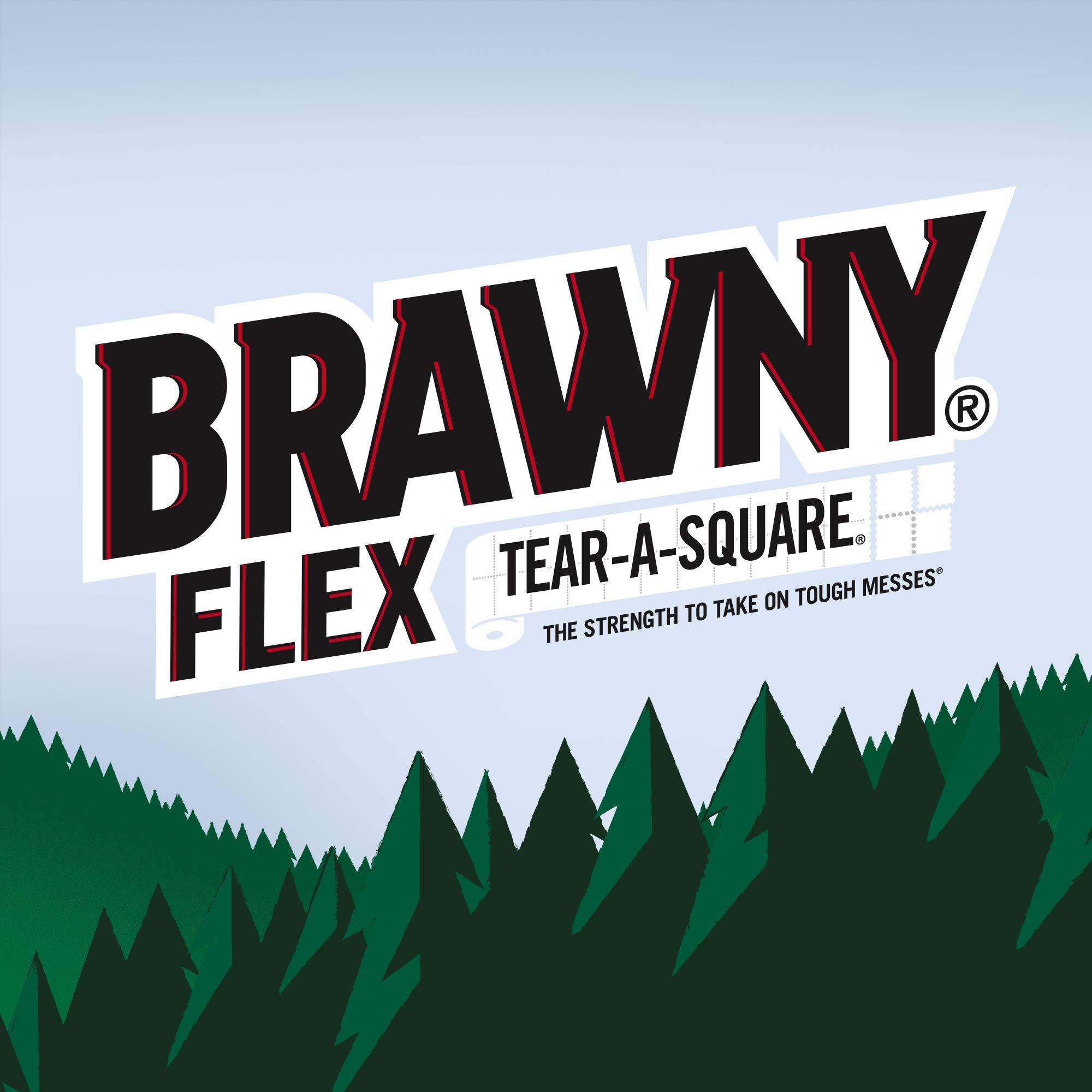 Brawny Flex Paper Towels, 8 Triple Rolls = 24 Regular Rolls, Tear-A-Square, 3 Sheet Size Options, Quarter Size Sheets - Image 2