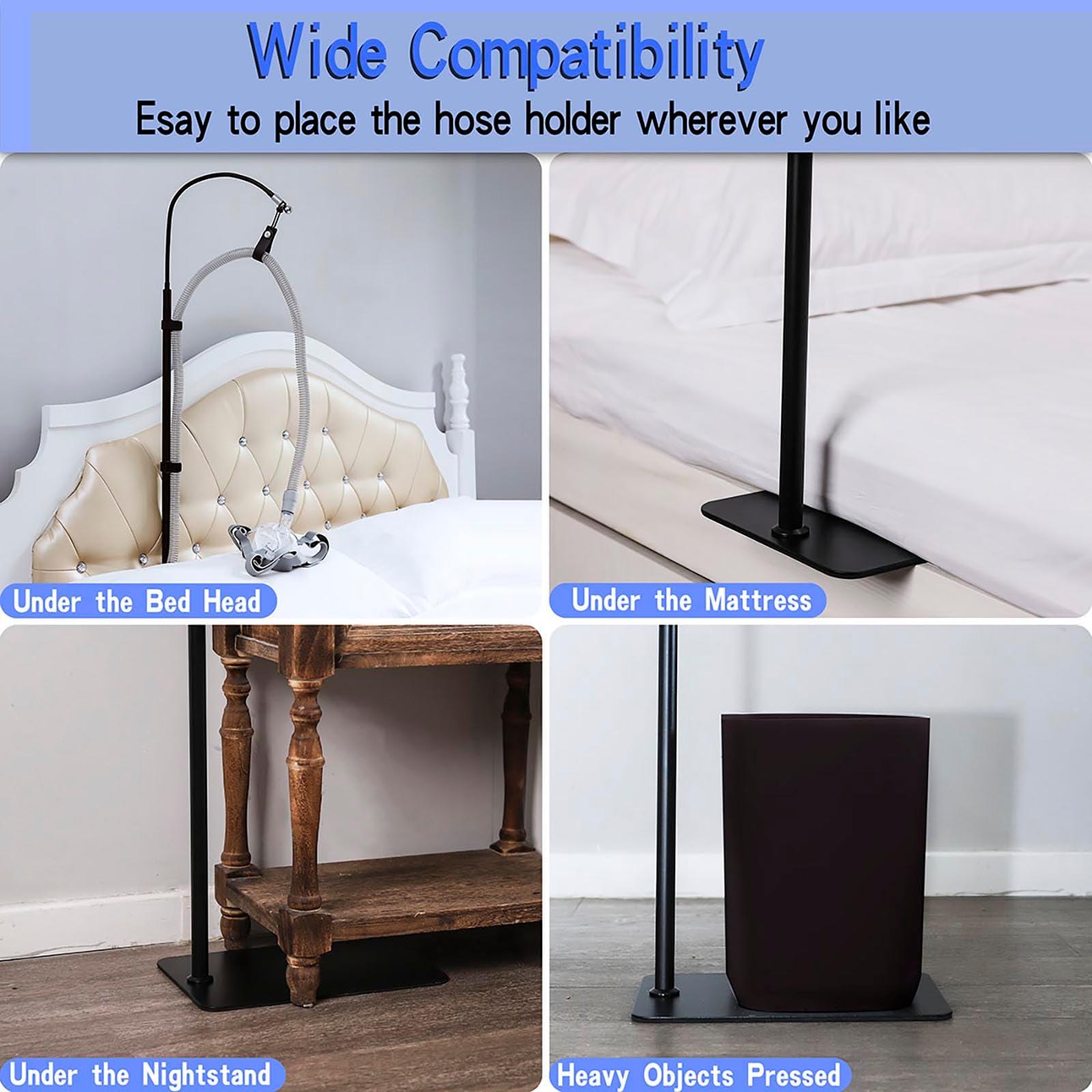 CPAP Hose Holder for Bed with Adjustable Height and Angle, CPAP Tube Holder can Avoid Hose Entanglement, CPAP Hose Hanger Material is Anti-Rust Alloy, Black - Image 3