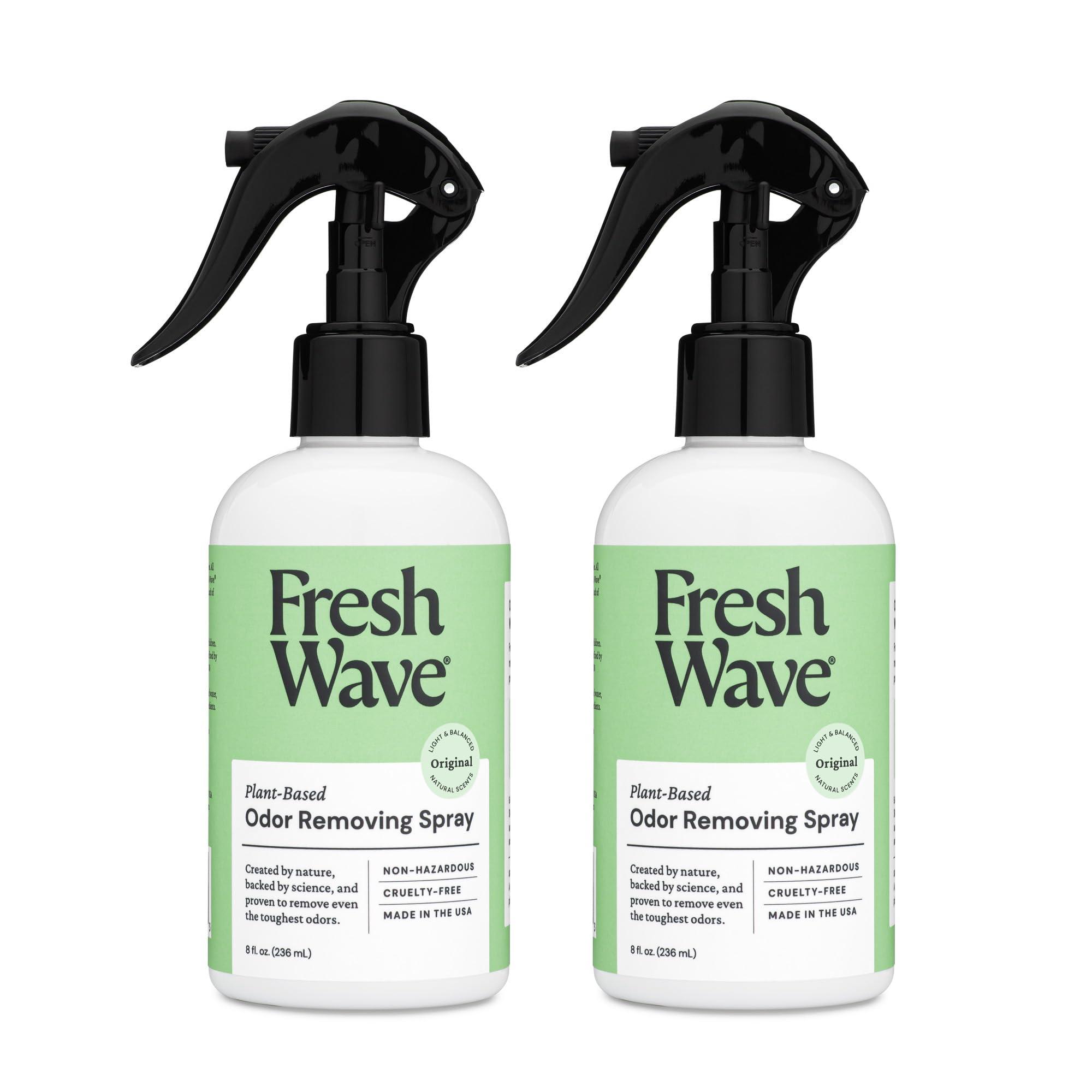 Fresh Wave Original Scent Odor Removing Spray, 8 fl. oz. | Pack of 2 | Odor Absorber for Home, Furniture, Fabrics & Trash | Safer Odor Relief
