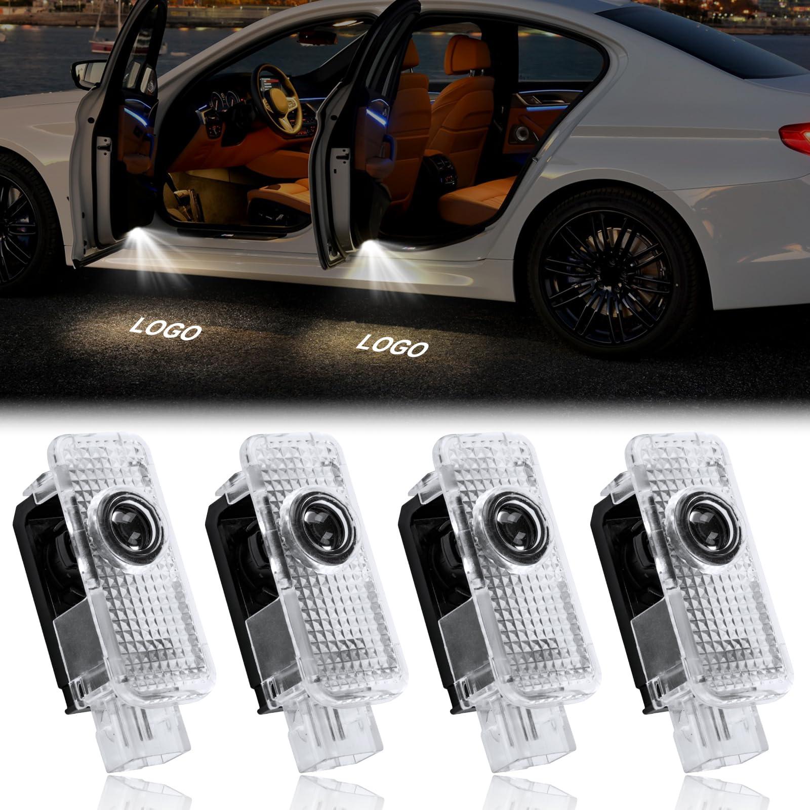 deesalio Car Door Lights Logo Projector, 4 Pack Door Light Logo, HD LED Ghost Shadow Welcome Lights Puddle Lights Compatible with A1/A3/A4L/A5/A6L/A7/A8L/Q3/Q5/Q7/R8/TT/RS/S Series