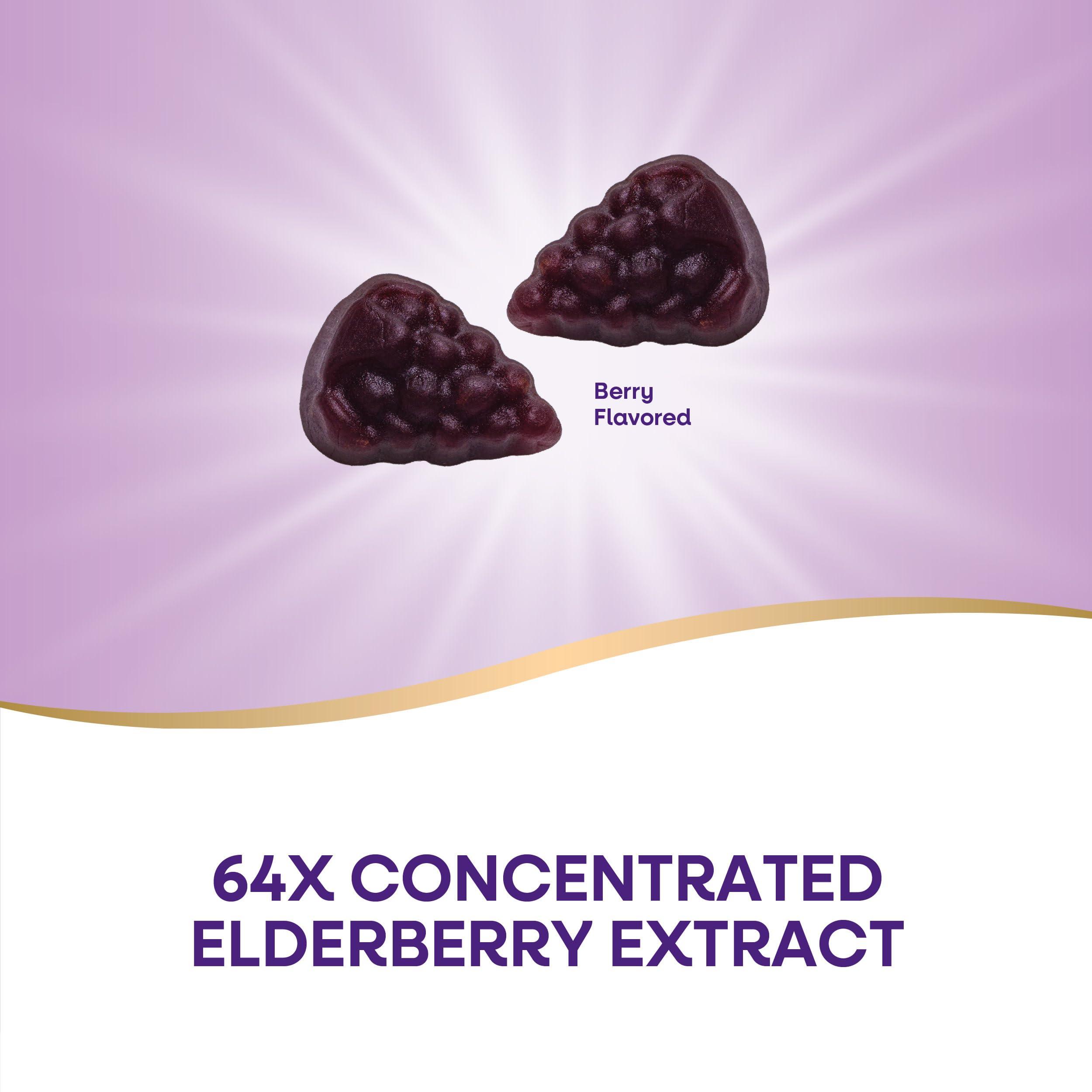 Nature’s Way Sambucus Elderberry Immune Gummies, Daily Immune Support for Kids and Adults*, with Vitamin C, Vitamin D3, Zinc, Gluten Free, Vegetarian, 60 Gummies - Image 4