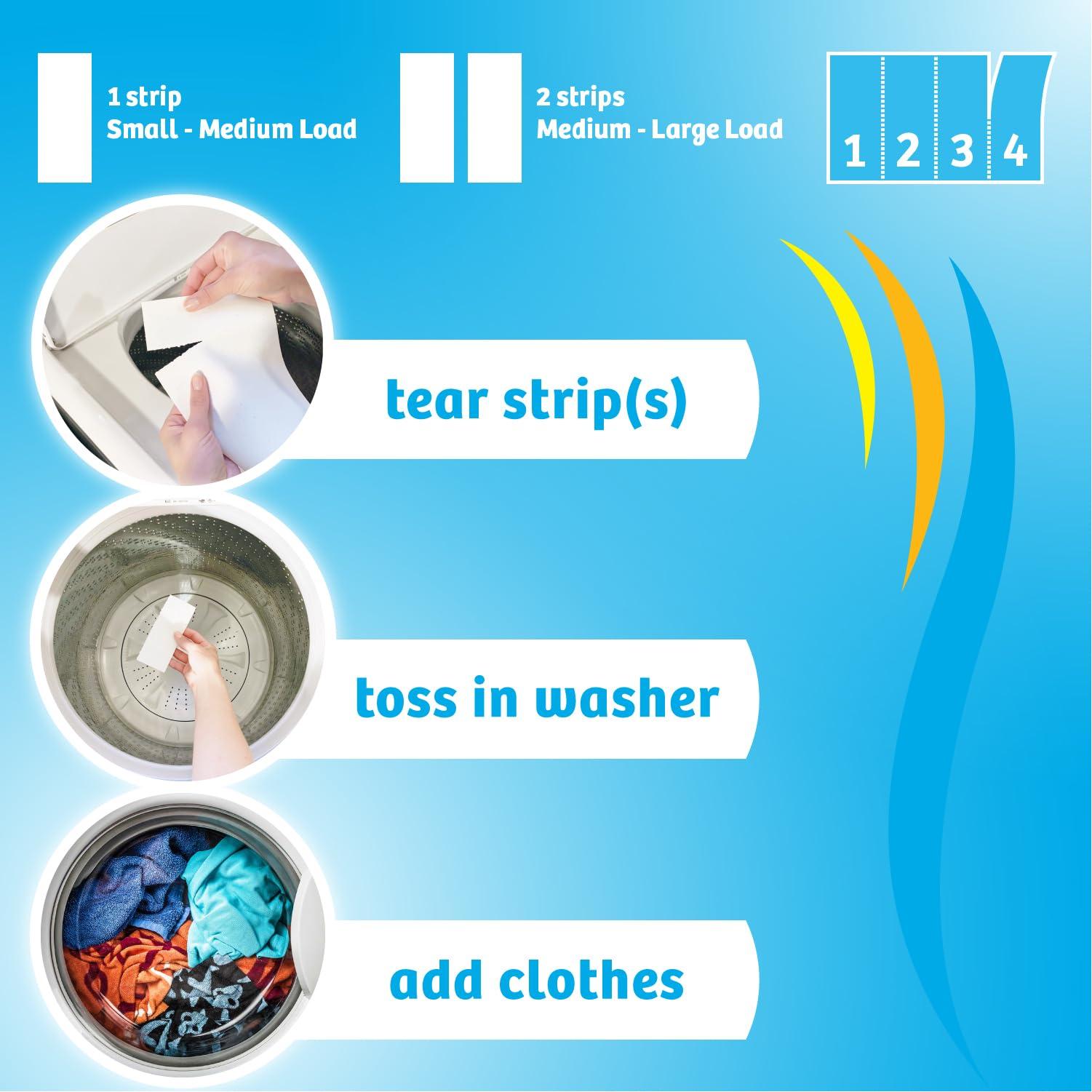 Breezeo Laundry Detergent Strips (48 strips) – Free & Clear - More Convenient than Pods, Pacs, Liquids or Powders – Great for Home, Dorm, Travel, Camping & Hand-Washing - Image 3