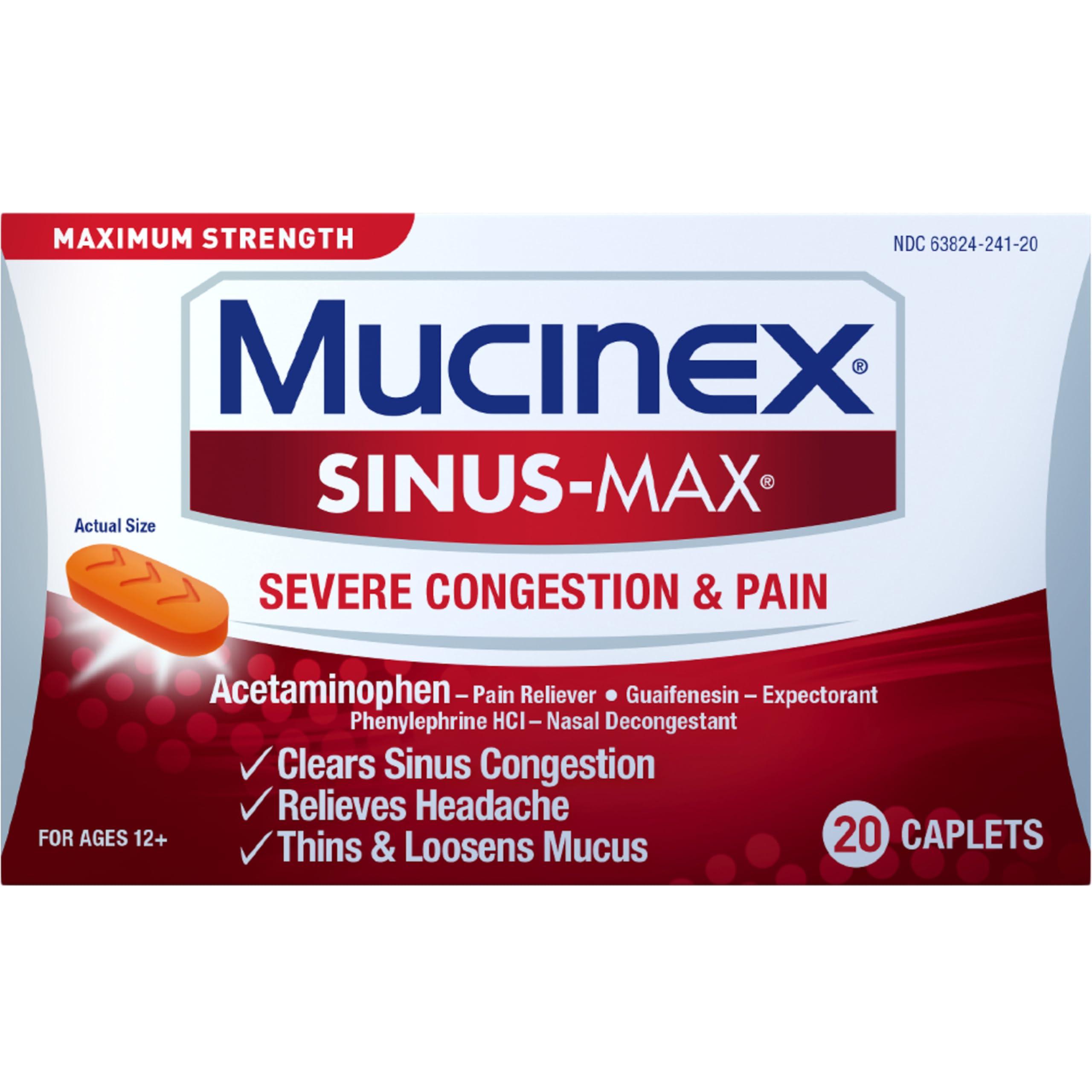 Mucinex Sinus-Max Severe Congestion Relief Caplets, 20 Count - Image 9