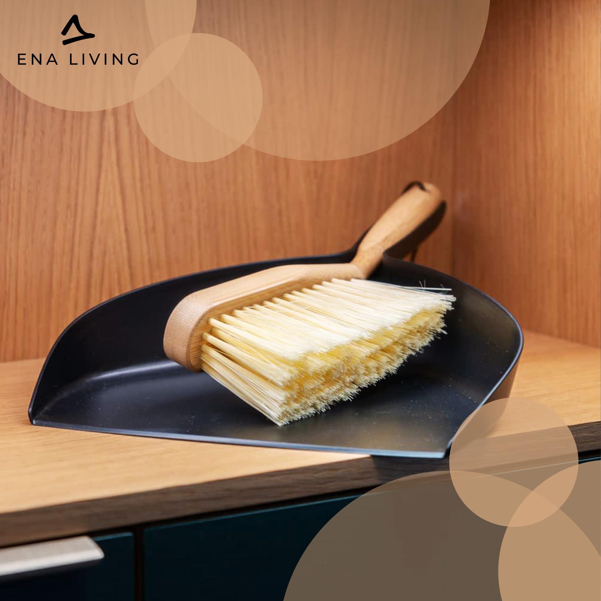 ENA Living Bamboo Dust Pan & Brush Set, Portable Dustpan & Brush, Perfect For Household Cleaning, Sturdy & Effective Dust Pan, Bamboo Sweeping Brush - Standard - Image 7