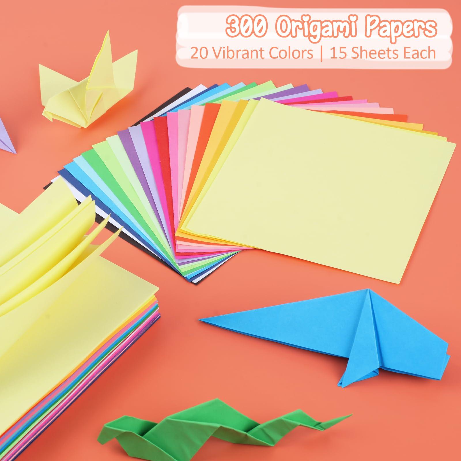 300 Sheets 6" Square Origami Paper, 20 Colors Origami Paper 6x6, Double Sided Color Origami Papers for Beginner, Origami Paper for Arts and Crafts - Image 4
