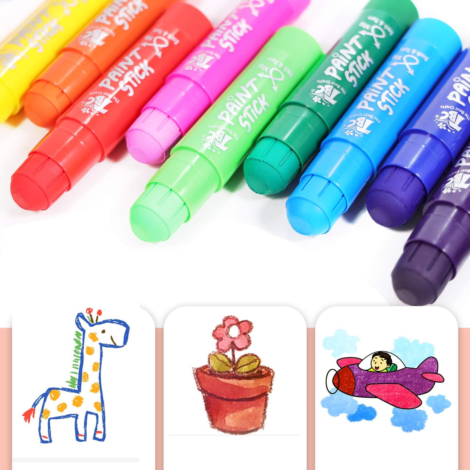 TBC The Best Crafts Paint Sticks,12 Classic Colors, Washable, Non-toxic, Tempera Paint Sticks for Kids and Students - Image 3