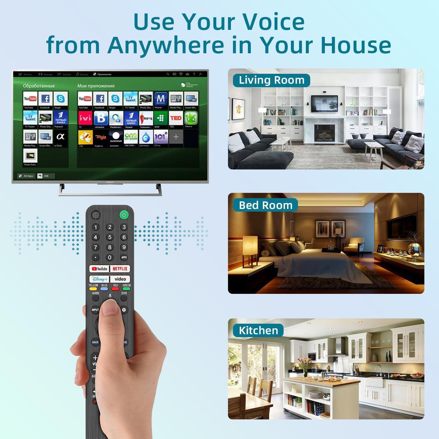 Replacement for Sony TV Remote, for All 2019-2025 Sony Remote Control for Bravia Smart TV with Voice Control. 1-Year Warranty. - Image 7