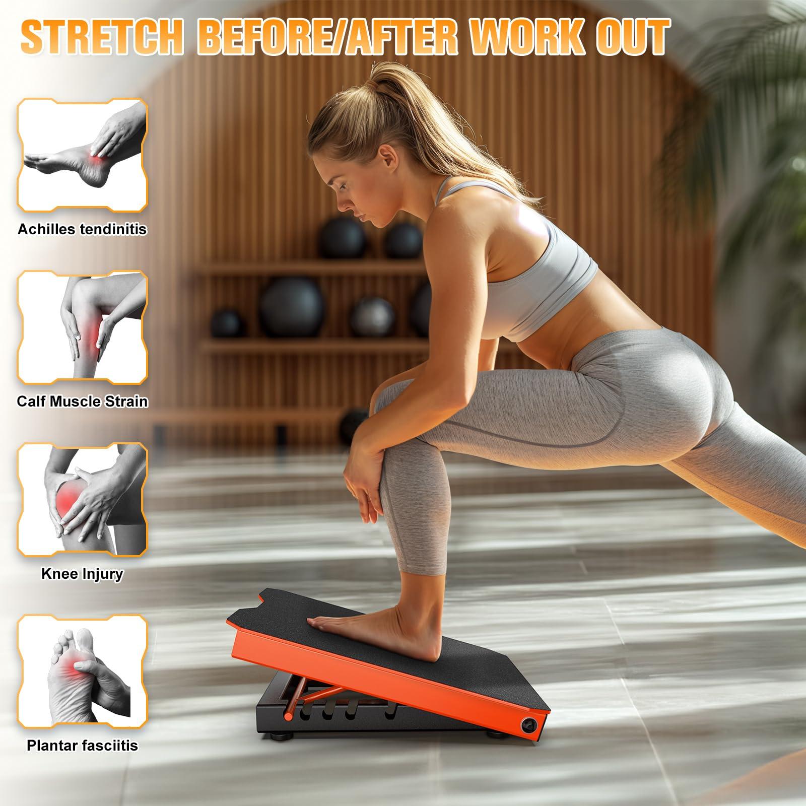 Naitesen Steel Slant Board Calf Stretcher for Squat 600lbs Weight Capacity Adjustable Incline Balance Board for Relieving Plantar Fasciitis Achilles Tendonitis Muscle Injuries Home Gym or Commercial - Image 5