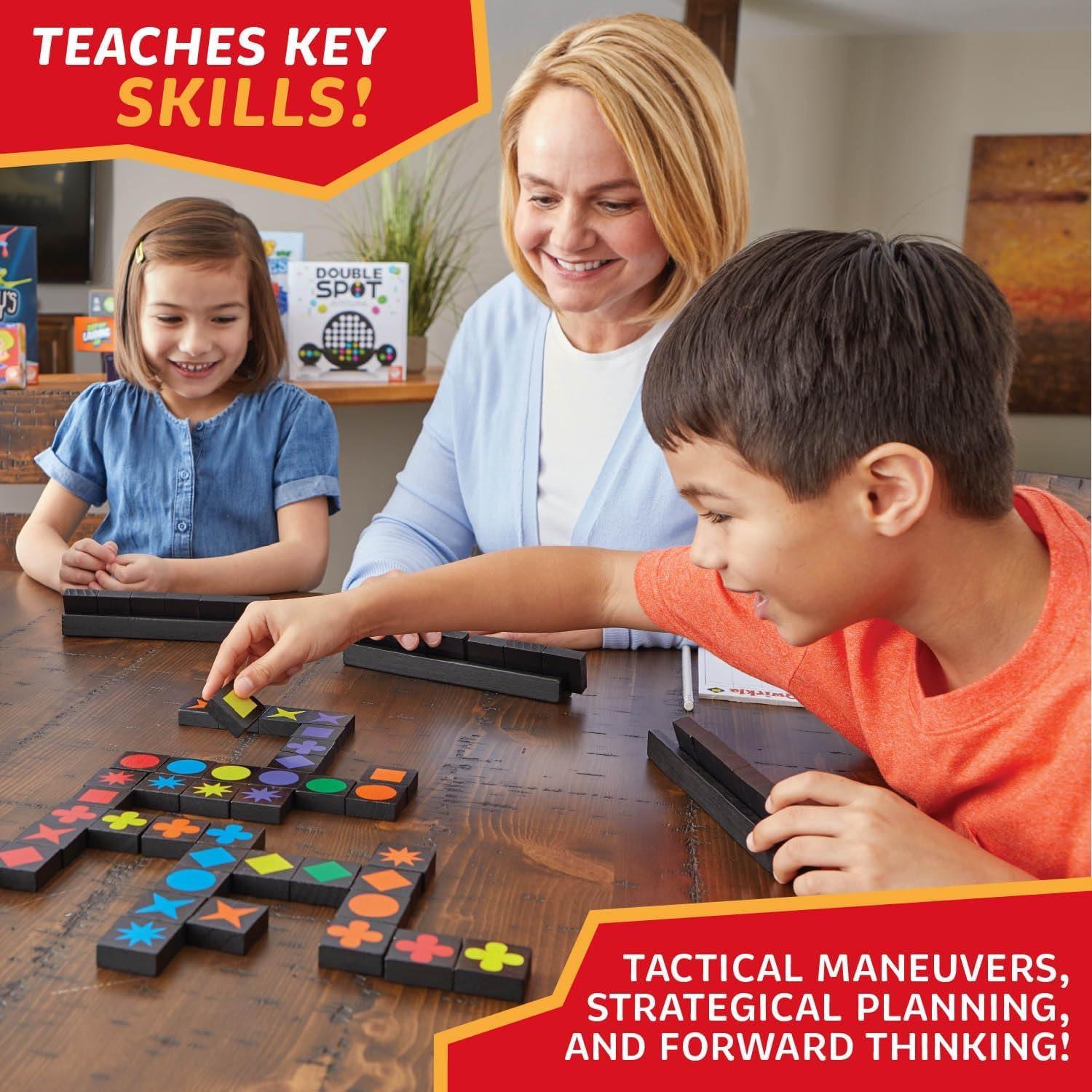 Qwirkle Board Game - Strategy Game for 2-4 Players Ages 6+ - Deluxe with Trays - Image 5