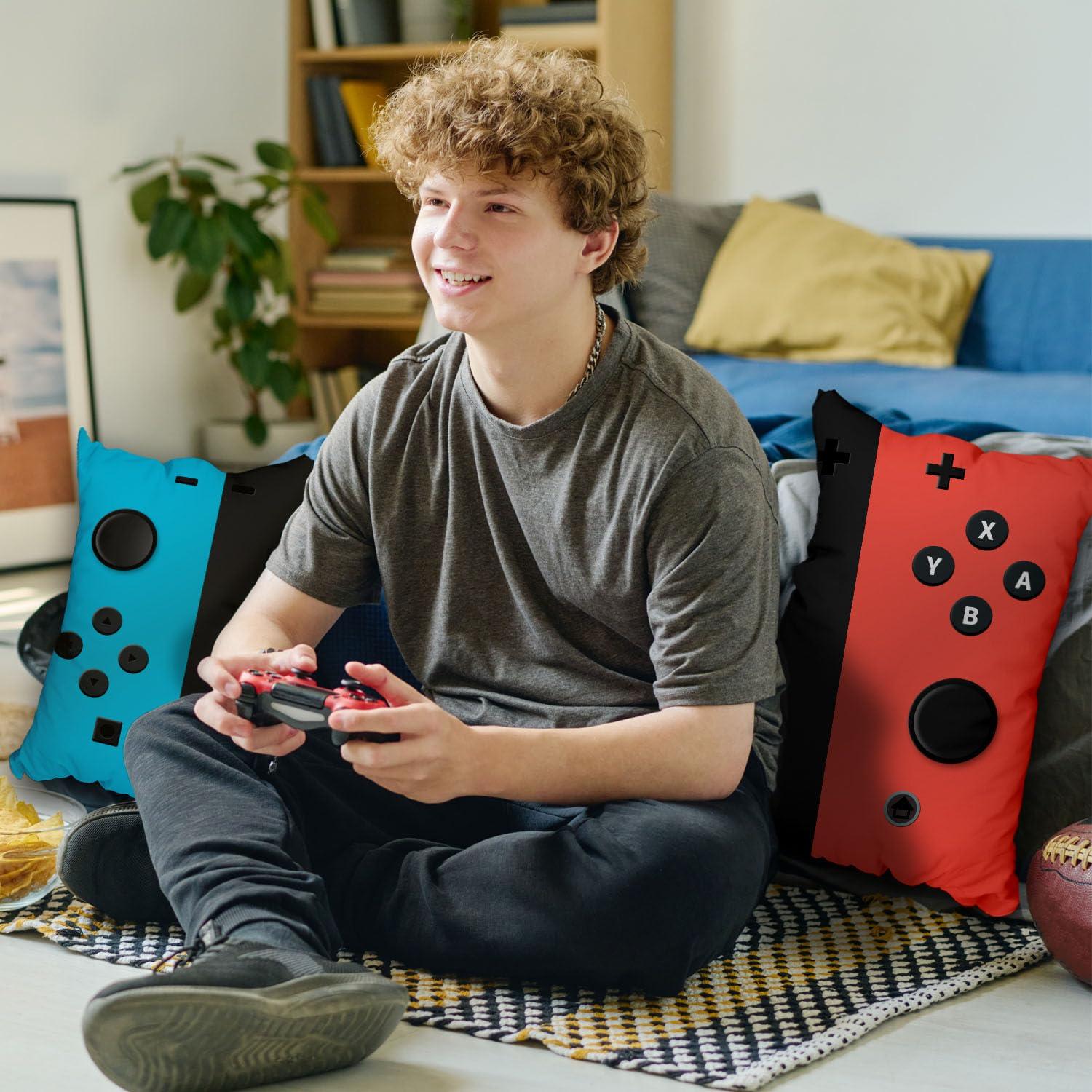 Undergo A Set of 2 Throw Pillow Cases- Gamer Gifts for Teen Boys - Soft Gaming Throw Pillow Cases Cushion Covers for Living Room Bedroom Game Room Decor 12 x 20 inches - Image 2