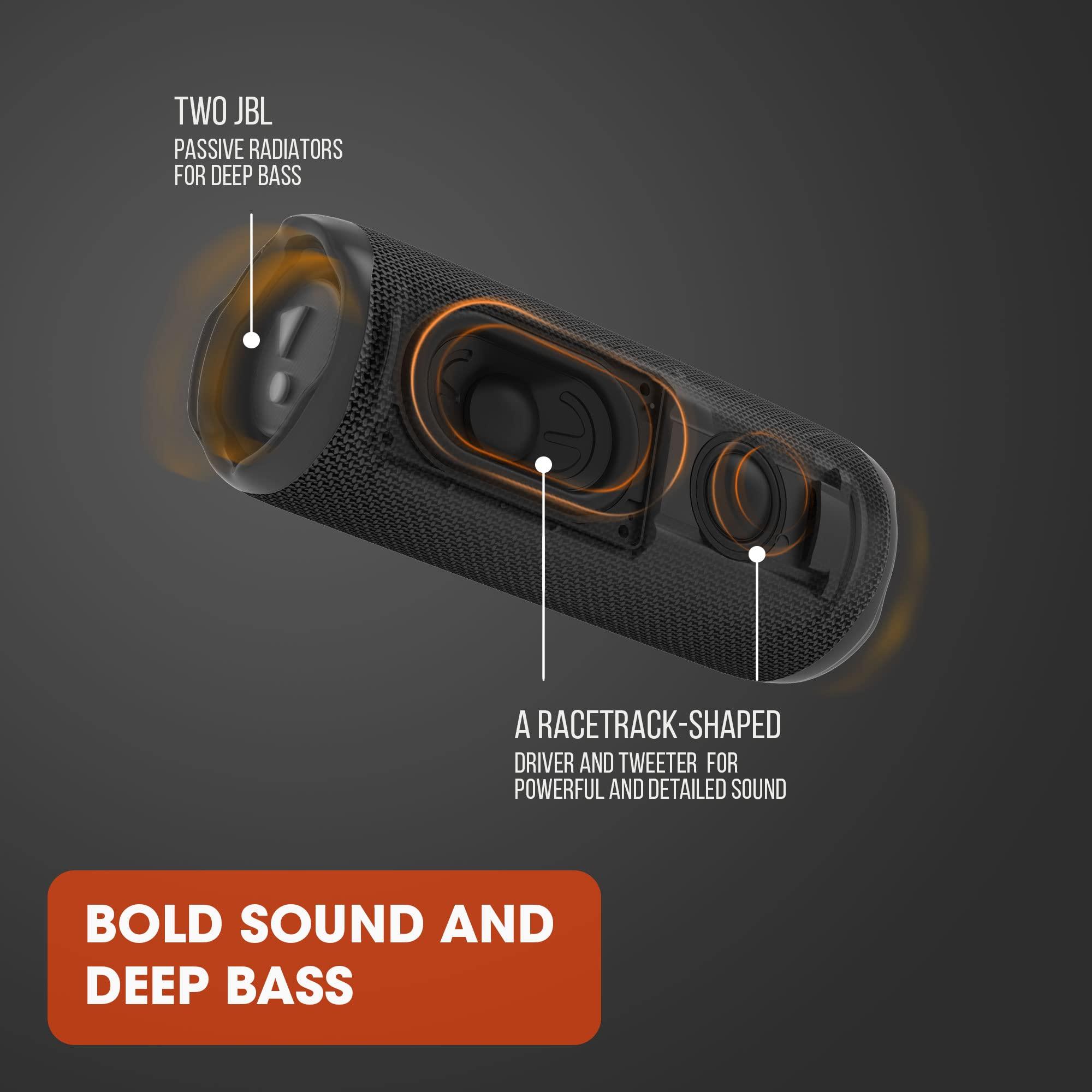 JBL Flip 6 - Portable Bluetooth Speaker, powerful sound and deep bass, IPX7 waterproof, 12 hours of playtime, JBL PartyBoost for multiple speaker pairing for home, outdoor and travel (Black) - Image 4