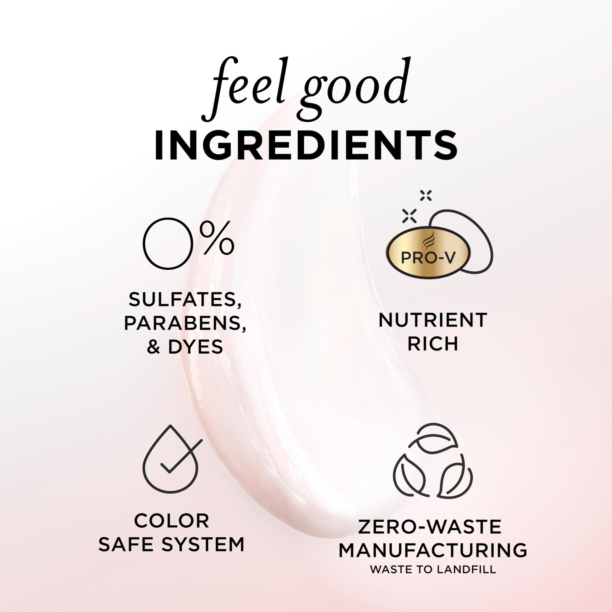 Pantene Rose Water Conditioner, Soothes, Replenishes Hydration, Safe for Color Treated Hair, Nutrient Infused with Vitamin B5 and Antioxidants, Pro-V Blends, 30.0 oz - Image 6
