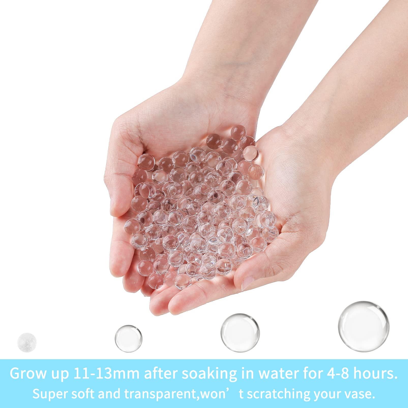 MAGICLUB 160,000 Clear Super Absorbent Polymer Beads, Round, Non-Toxic for Vase Filler, Soilless Planting, Wedding Centerpiece Floral Arrangement - Image 3