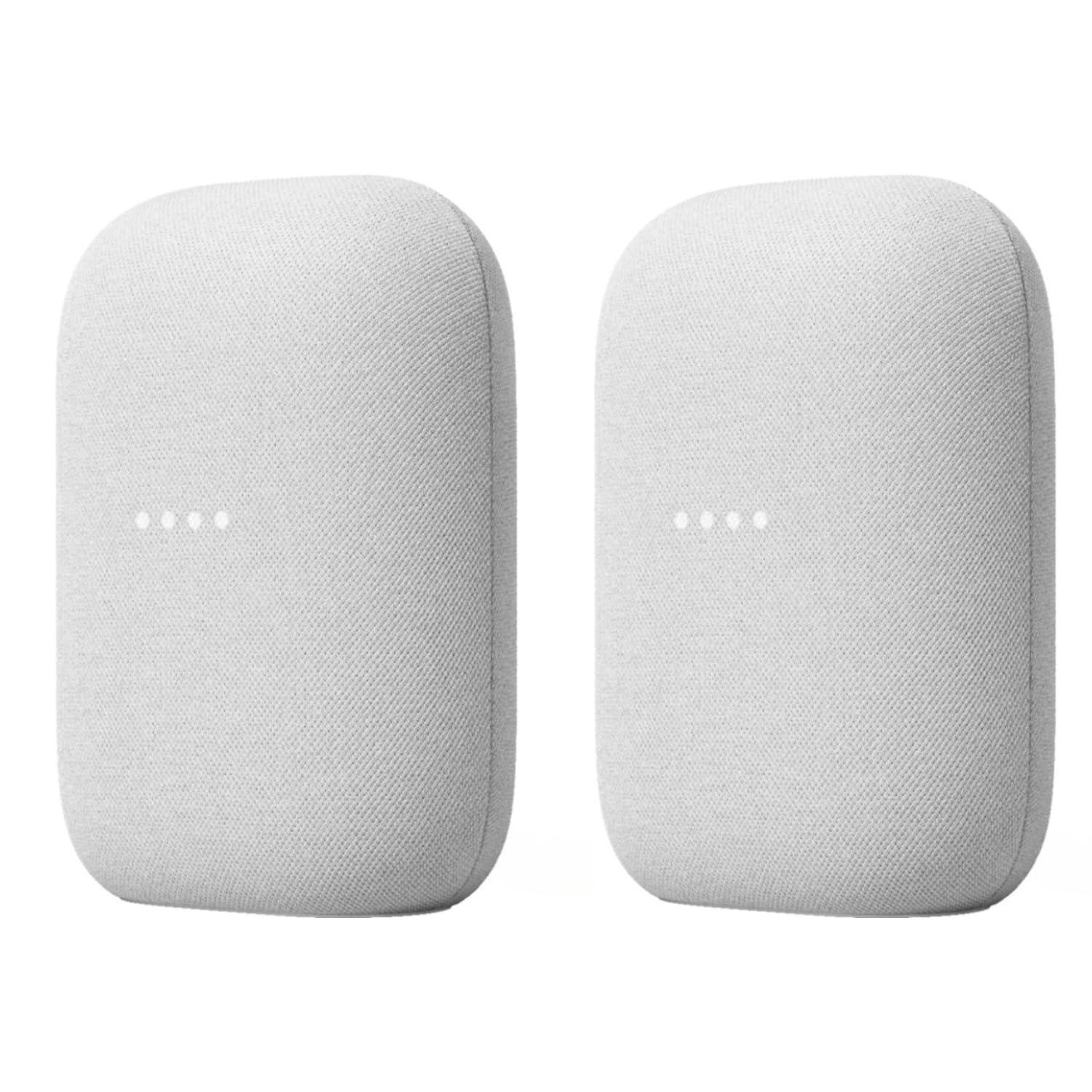 Google Audio (2-Pack) Smart Speakers – Wireless Bluetooth & Wi‑Fi Home Speaker Bundle with Powerful Stereo Sound, Multi-Room Audio Assistant Voice Control - Image 3