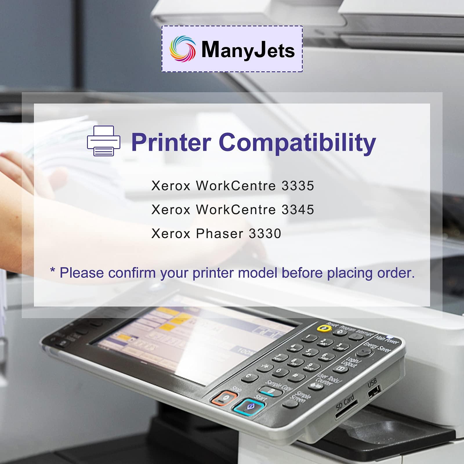ManyJets 106R03624 106R03622 High-Yield Toner Cartridge Compatible for Xerox Phaser 3330/WorkCentre 3335/3345 Series Printers (15,000 Pages,Black,1-Pack) - Image 2