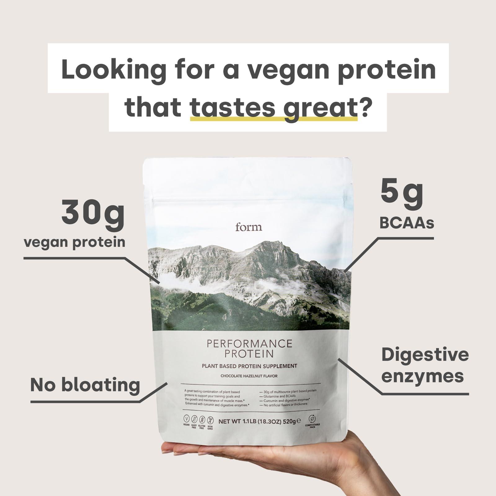 Form Performance Protein - Vegan Protein Powder - 30g of Plant Based Protein per Serving, with BCAAs and Digestive Enzymes. Perfect Post Workout. Tastes Great with Just Water! (Vanilla) - Image 2