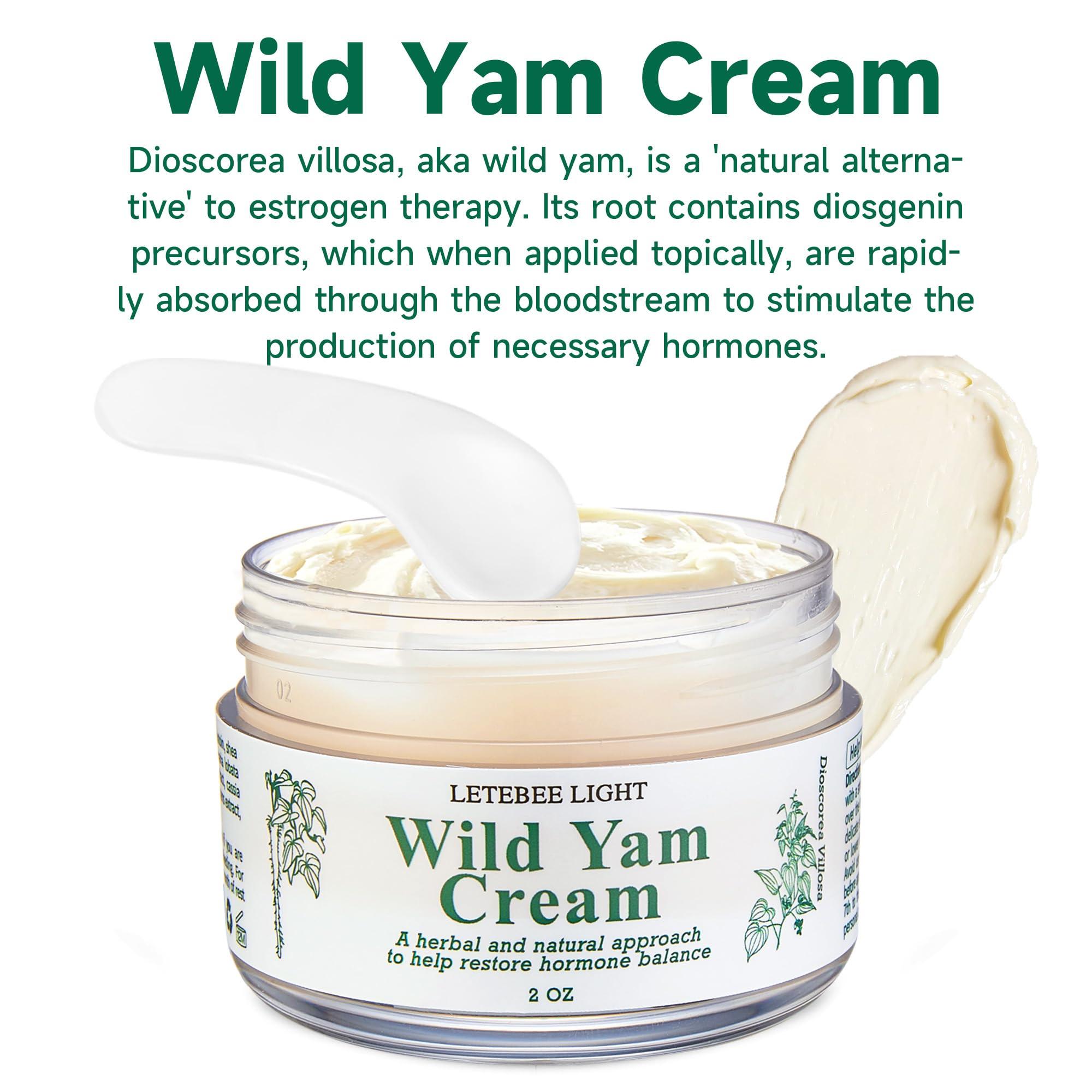 Wild Yam Cream for Hormone Balance: Natural Formula for Hot Flashes Night Sweats - Estrogen Progesterone Free 2 OZ - Image 4