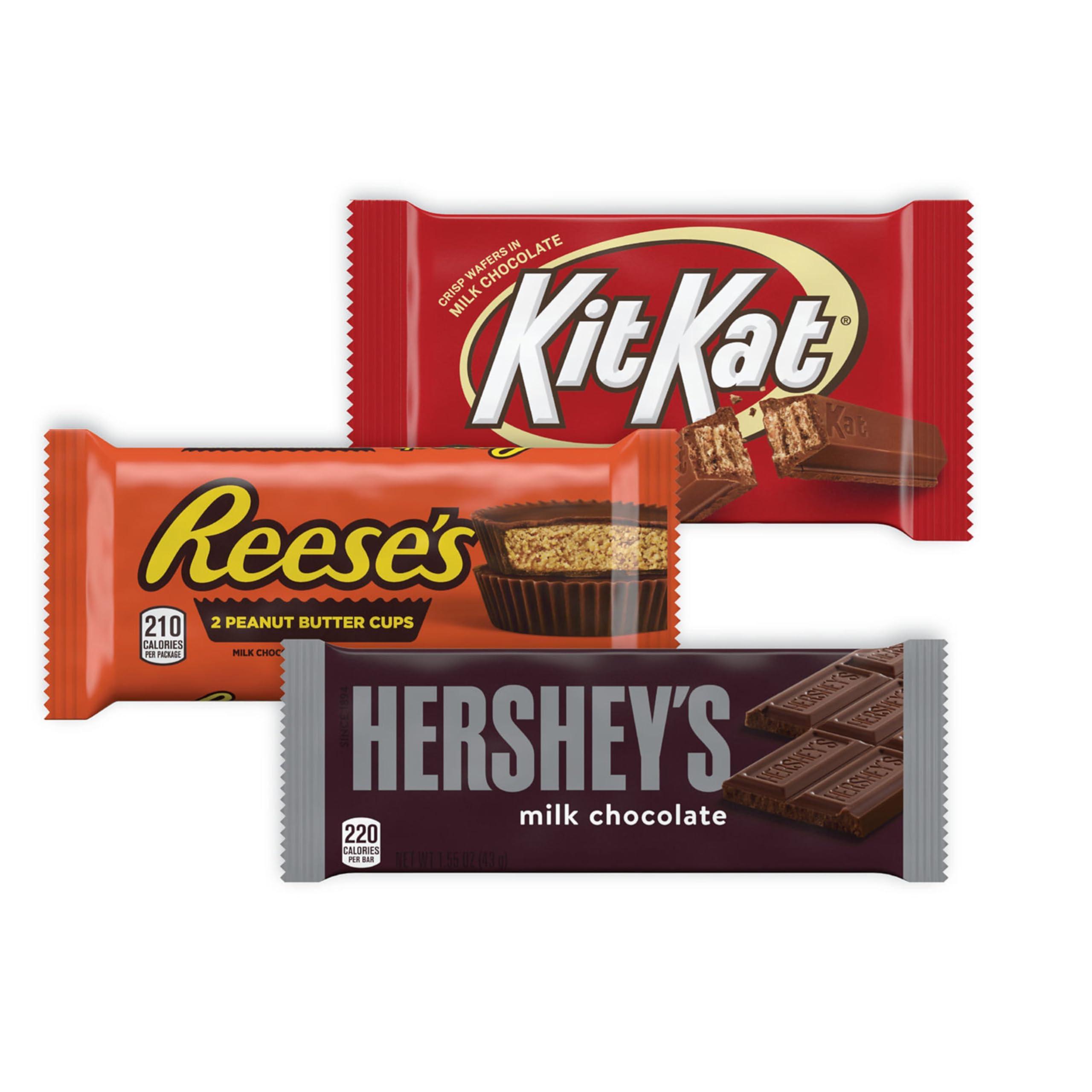 HERSHEY'S, KIT KAT and REESE'S Assorted Milk Chocolate Candy Variety Box, 27.3 oz (18 Count) - Image 7